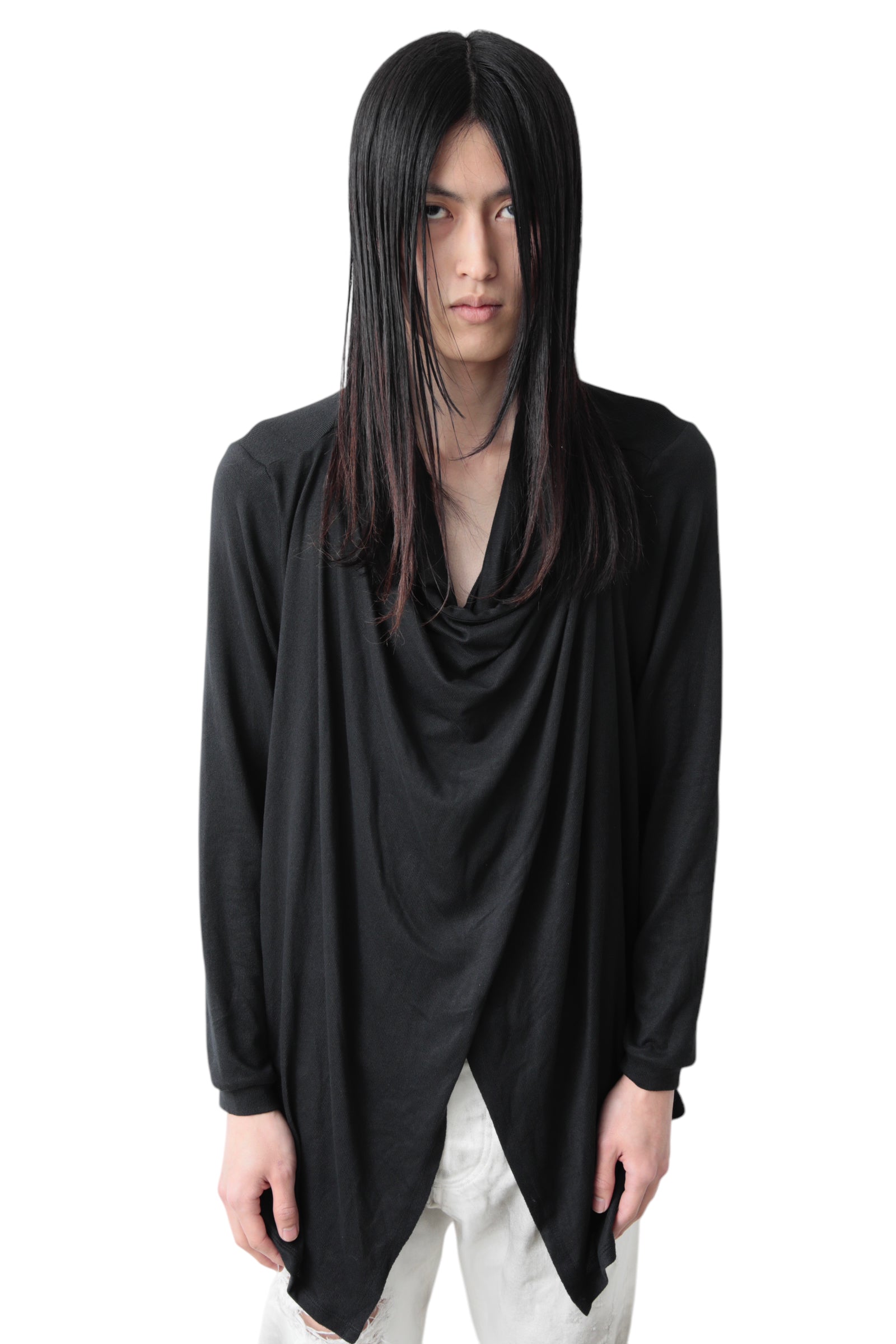 FRONT DRAPE KNIT TOP