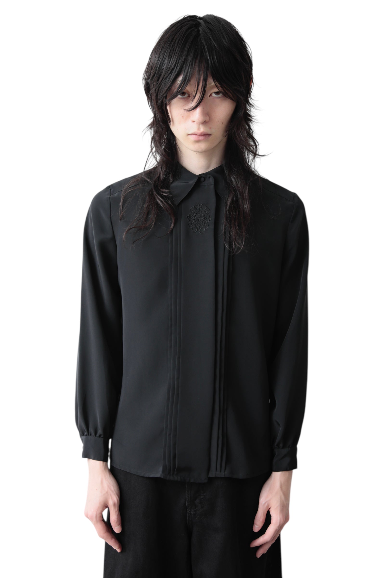 Fly Front Embroidery Shirt