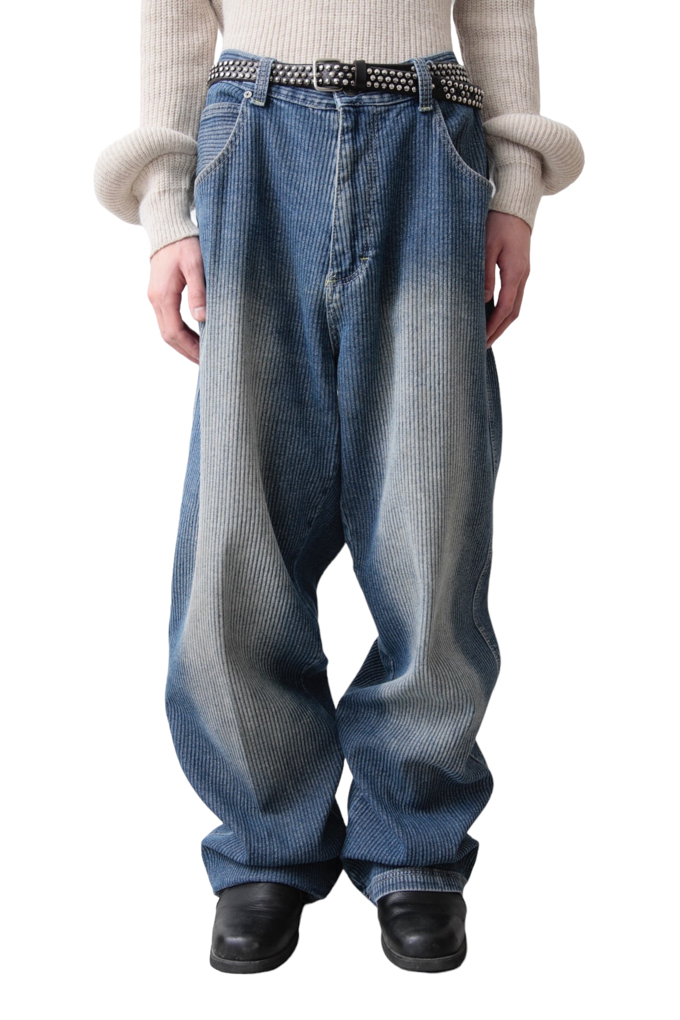 FADE BLUE BUGGY DENIM PANTS