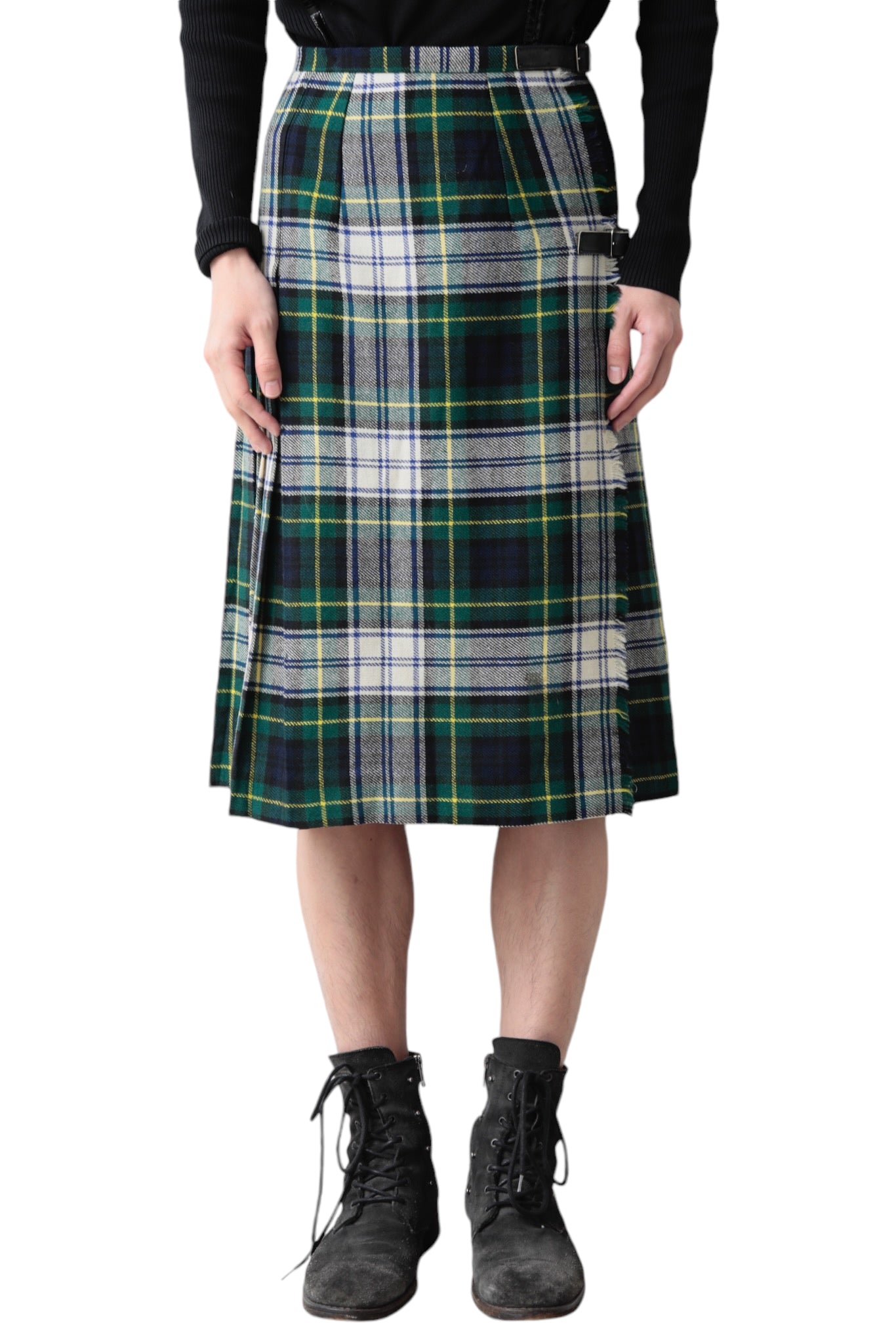 TARTAN CHECK PLEATS SKIRT