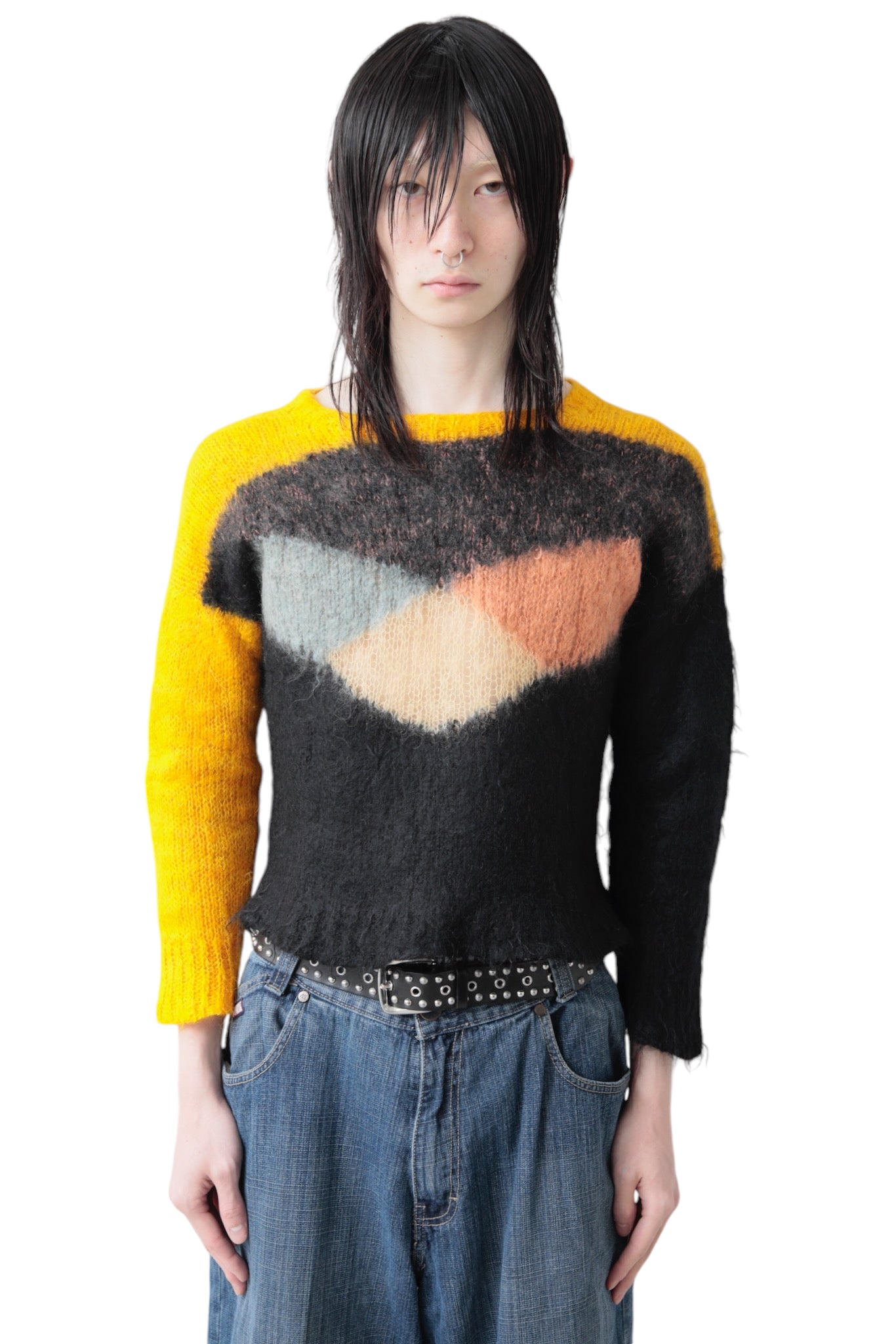 90s SEDITIONARIES (REPLICA) GEOMETRY MOHAIR SWEATER