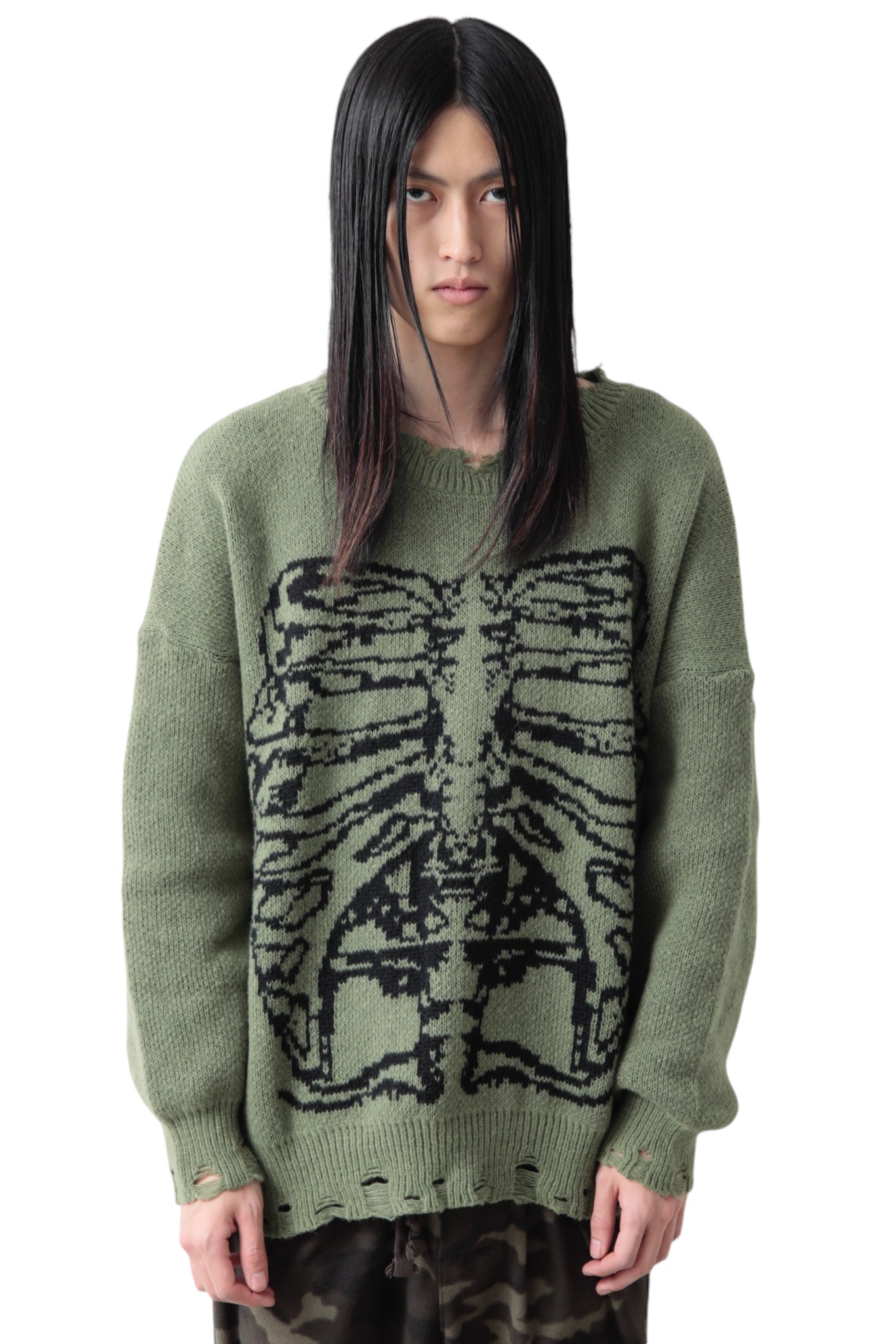 CRUSHED SKELETON SWEATER