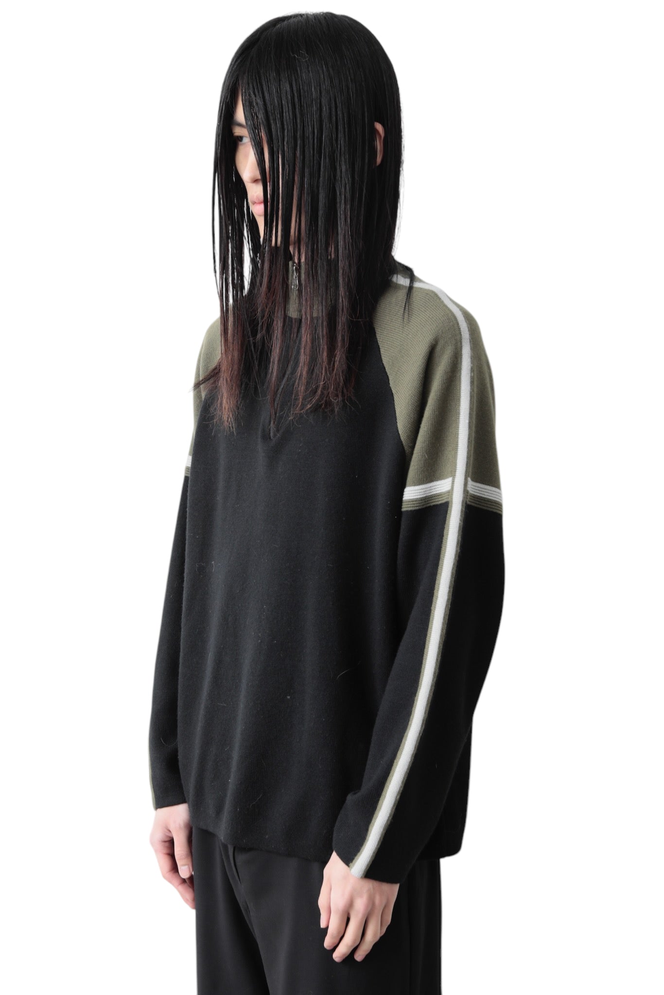 TRICO COLOR HALF ZIP SWEATER