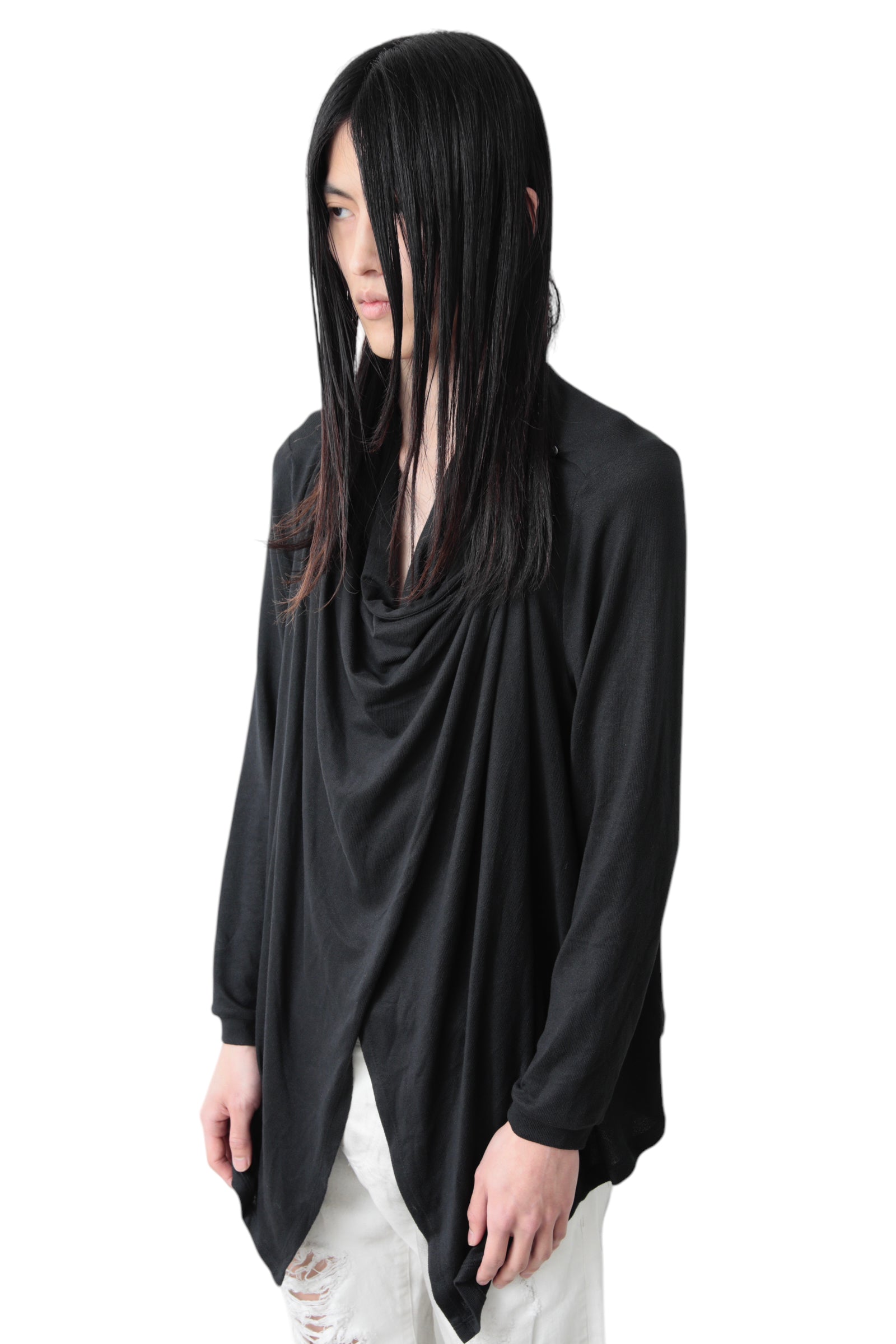 FRONT DRAPE KNIT TOP