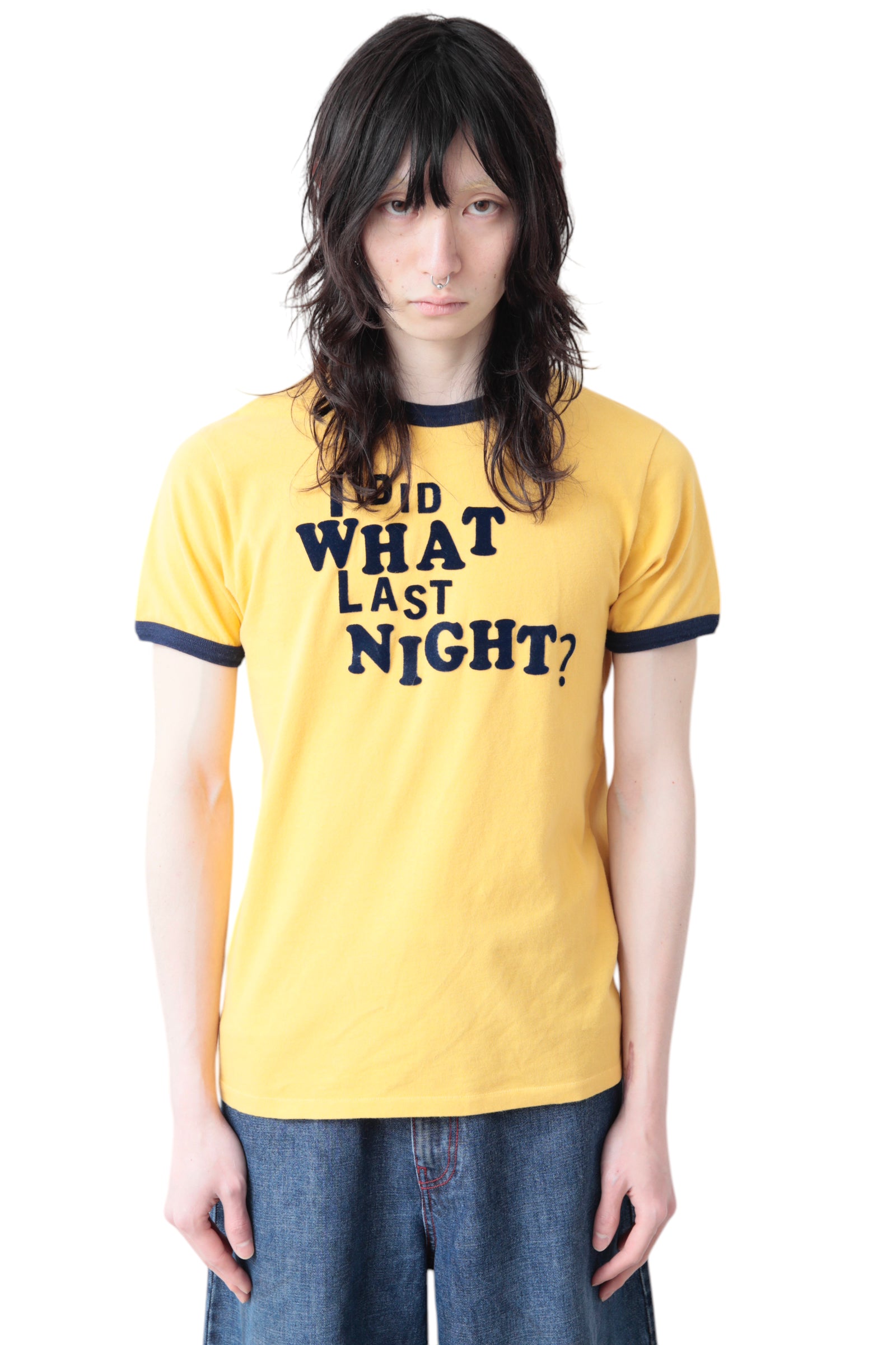 ERL I DID WHAT LAST NIGHT RINGER T-SHIRT