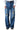 CRUSHED BLUE BAGGY DENIM PANTS