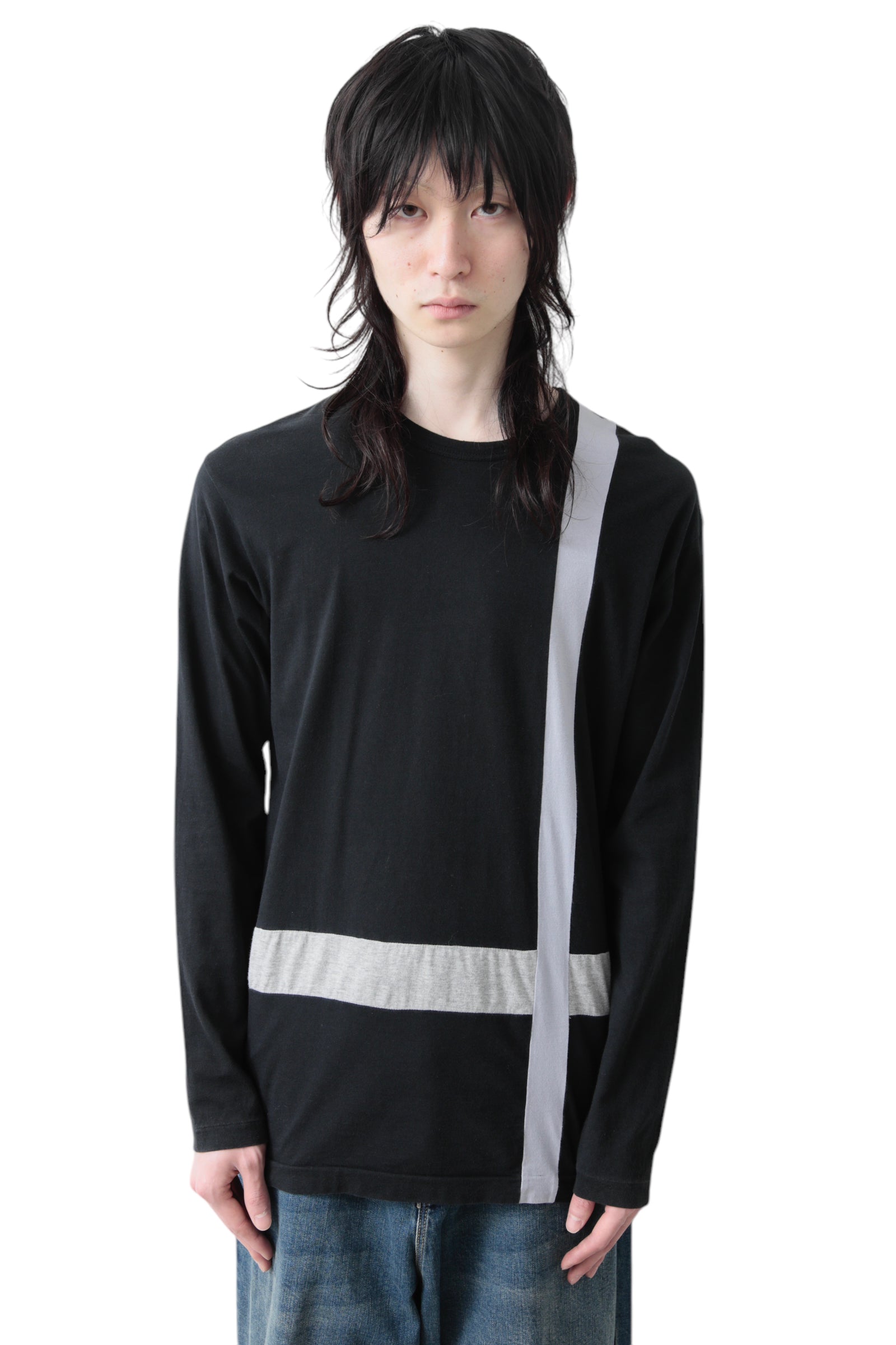 Y'S FOR MEN SWITCHING CROSS LONG SLEEVE T-SHIRT