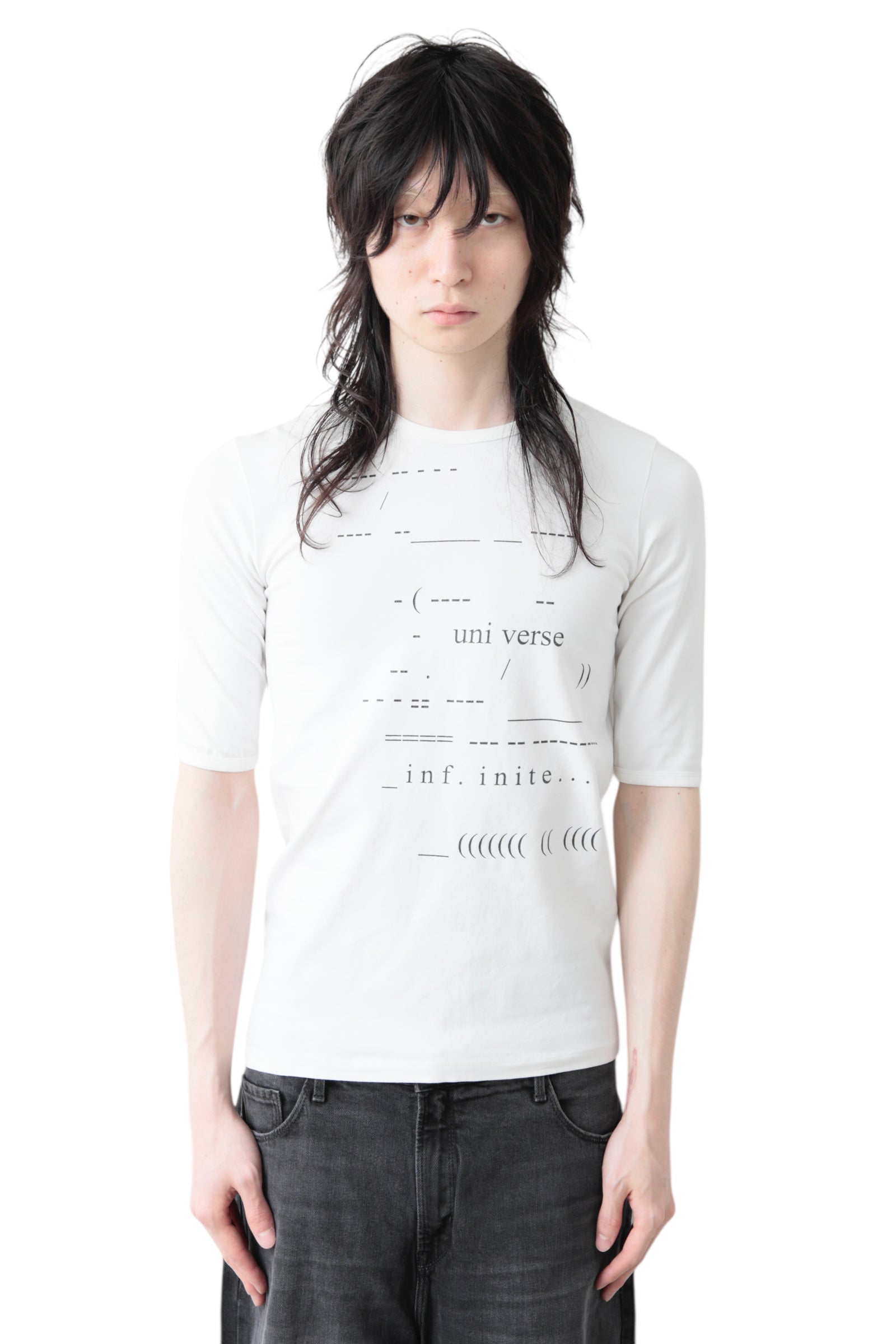 2005S/S RAF SIMONS CROPPED TIGHT SLEEVE T-SHIRT