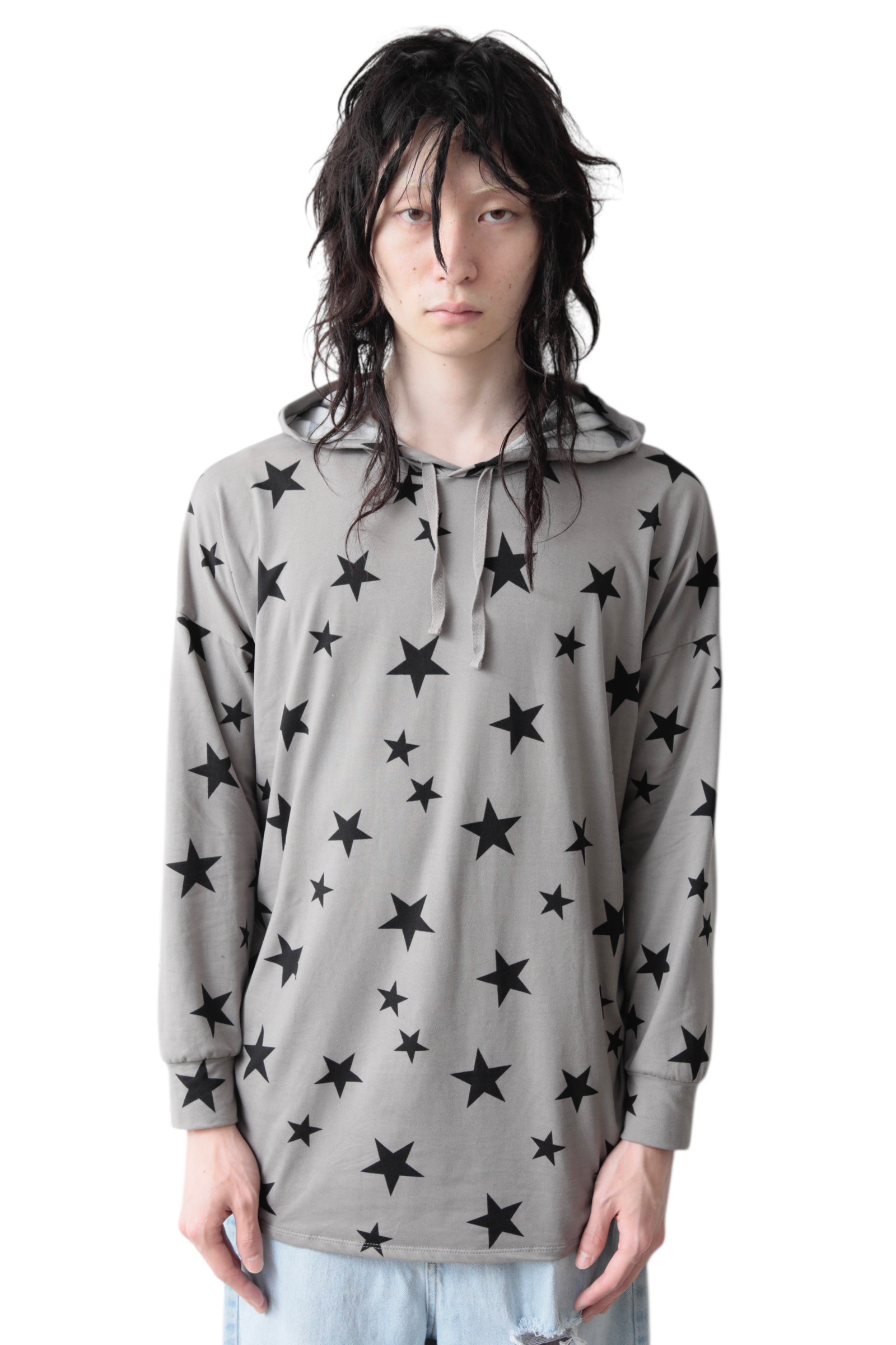 SIDE GATHER STAR HOODIE