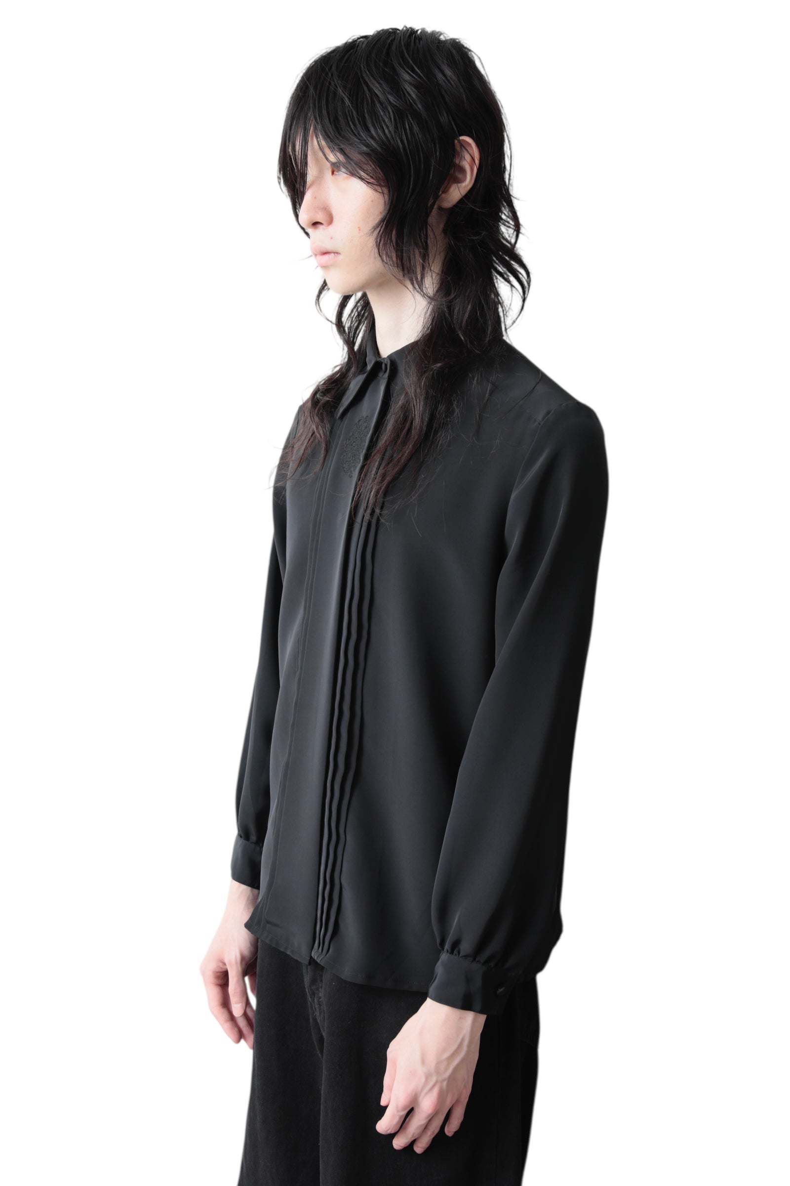 Fly Front Embroidery Shirt