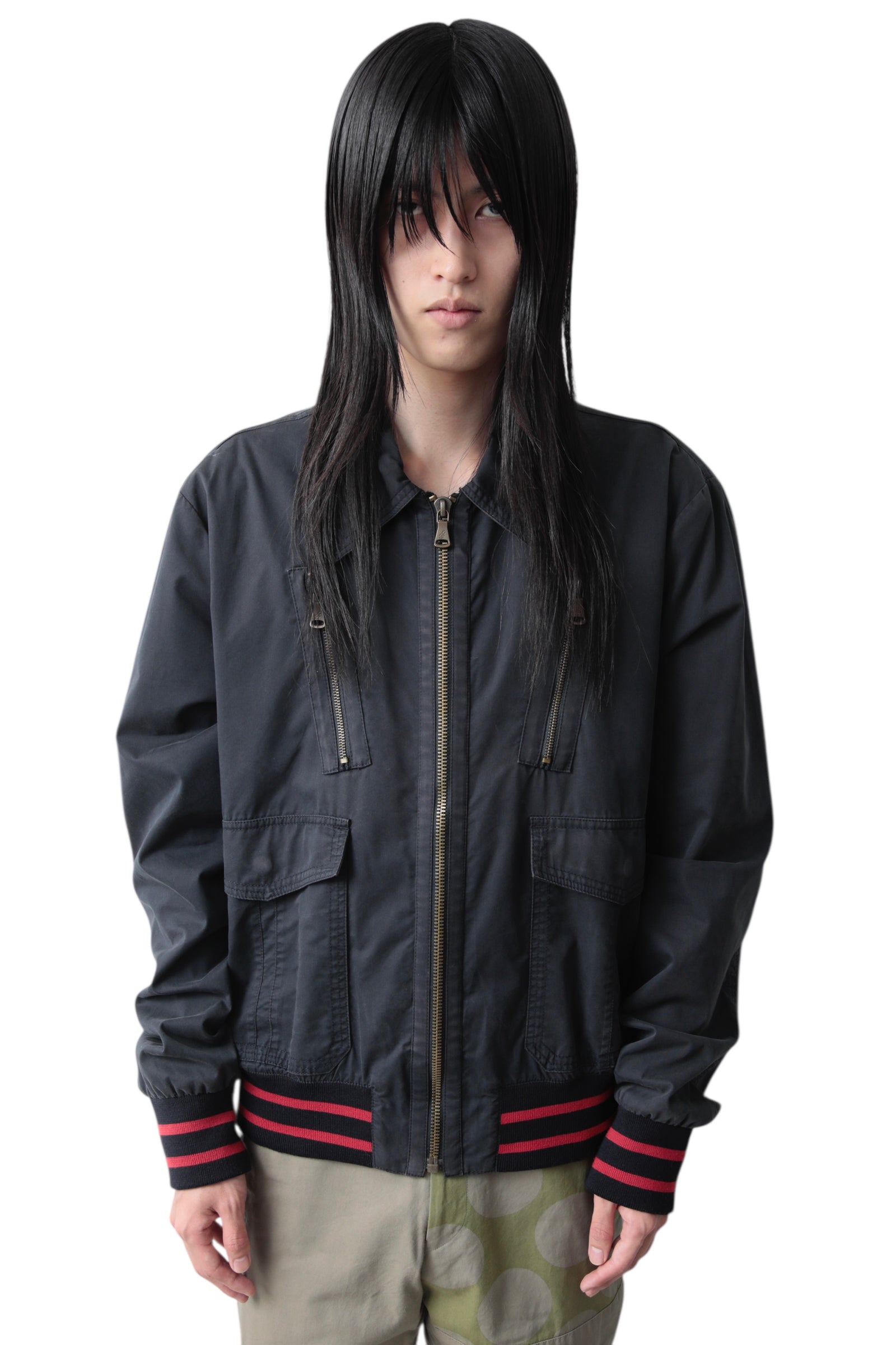 GIANFRANCO FERRE OVERSIZED ZIP UP BLOUSON