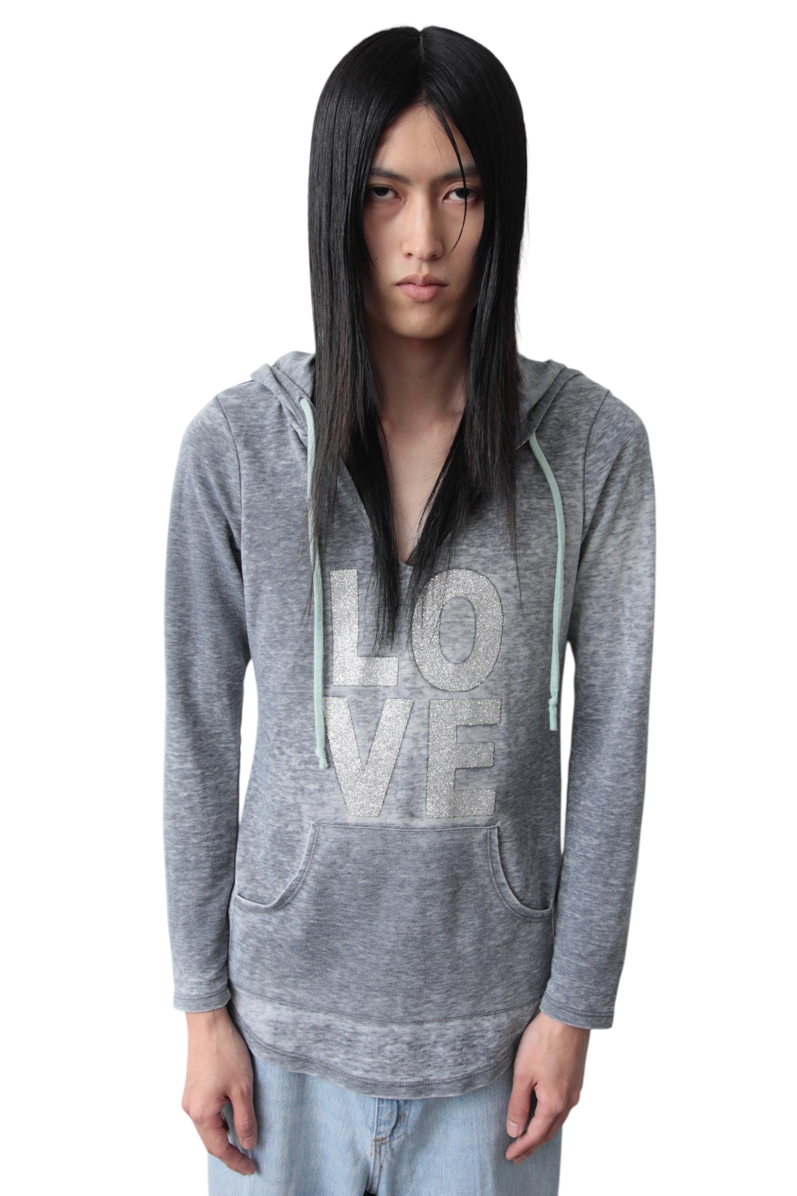 "LOVE" FADED SKIPPER HOODIE
