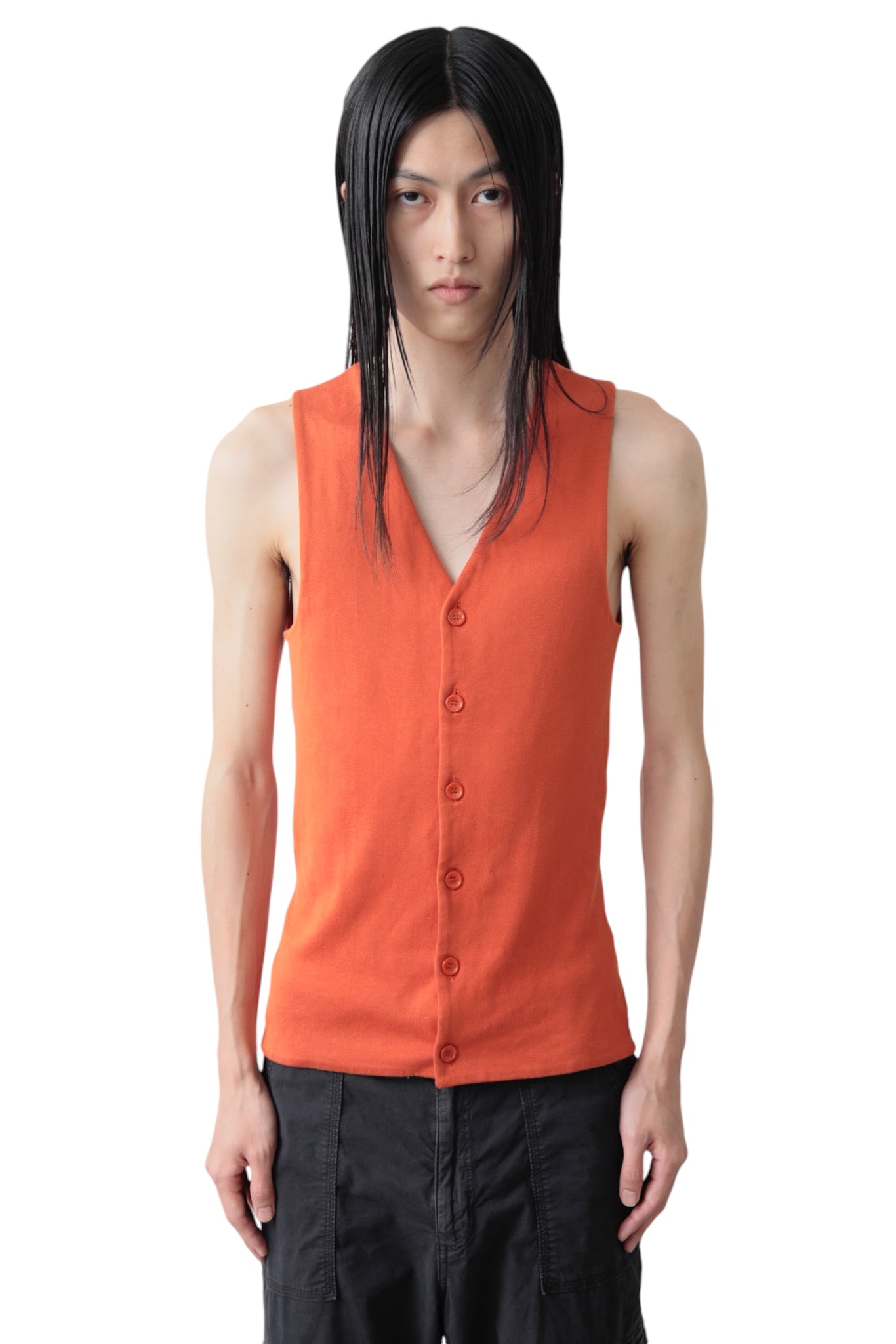 RAF SIMONS BUTTON UP COTTON VEST