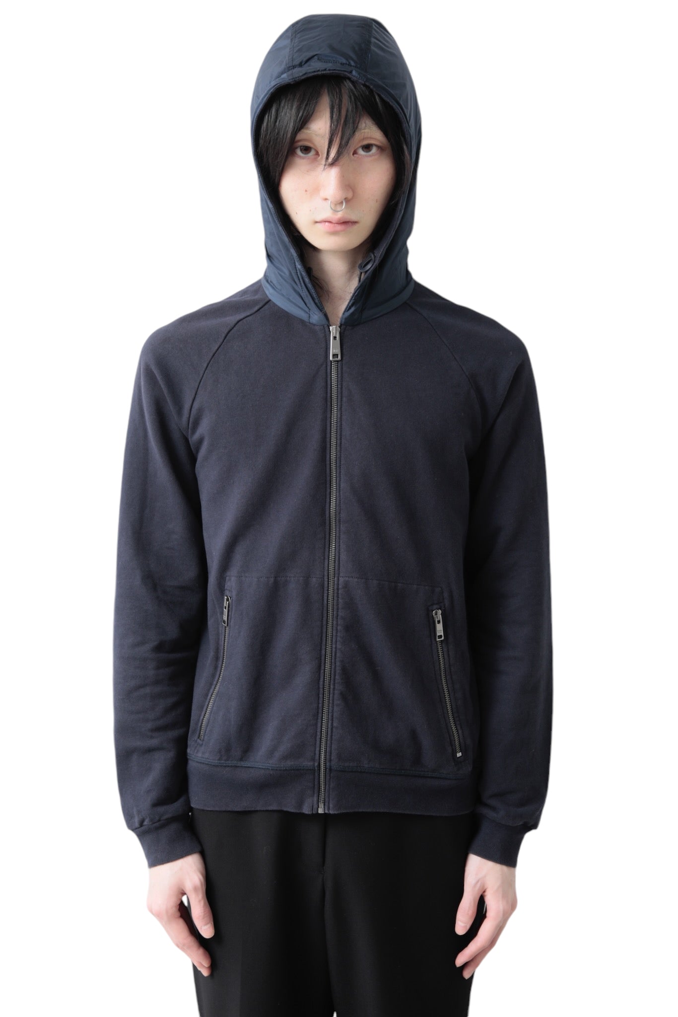 PRADA SWITCHING ZIP UP HOODIE