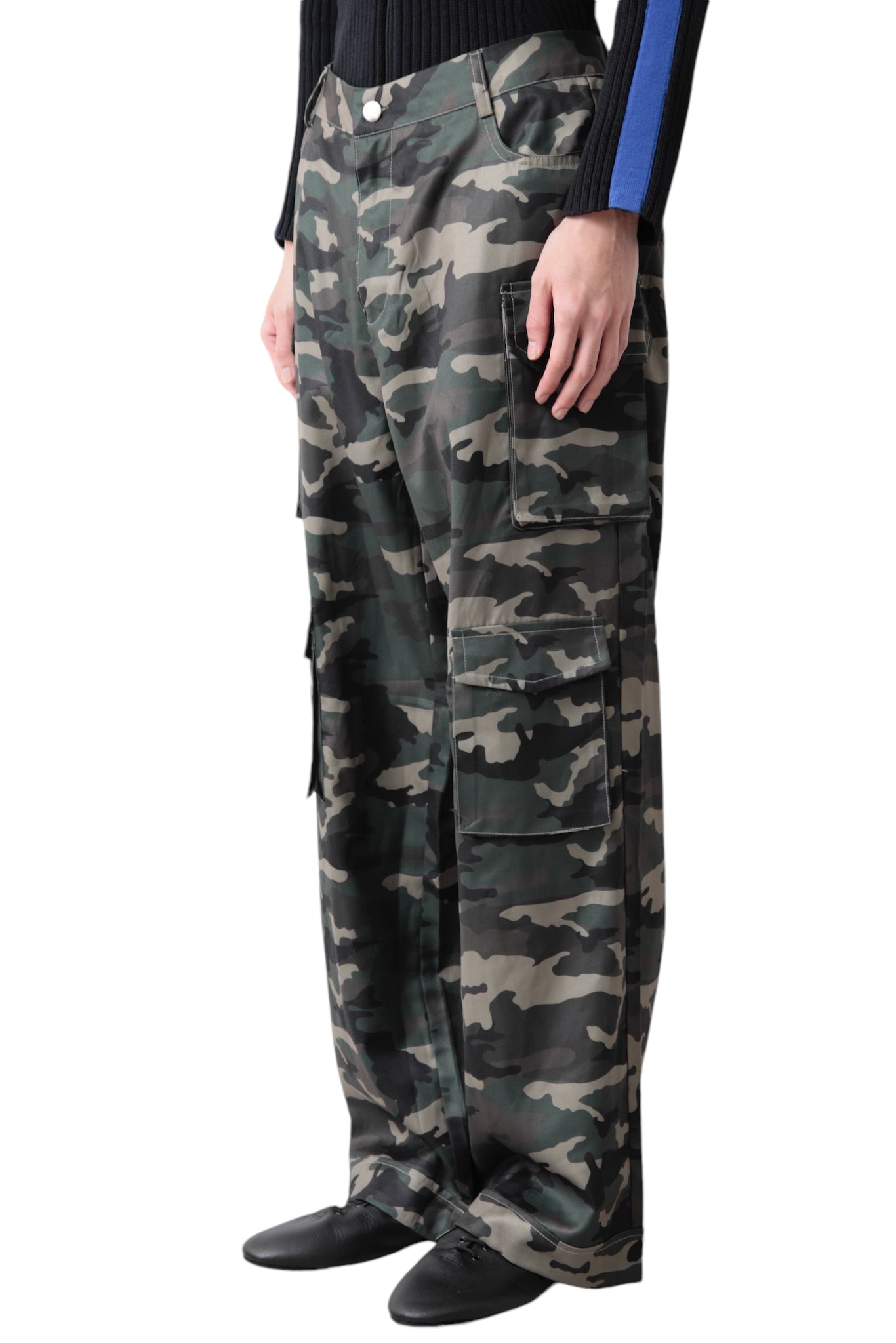 STRAIGHT CAMO CARGO PANTS