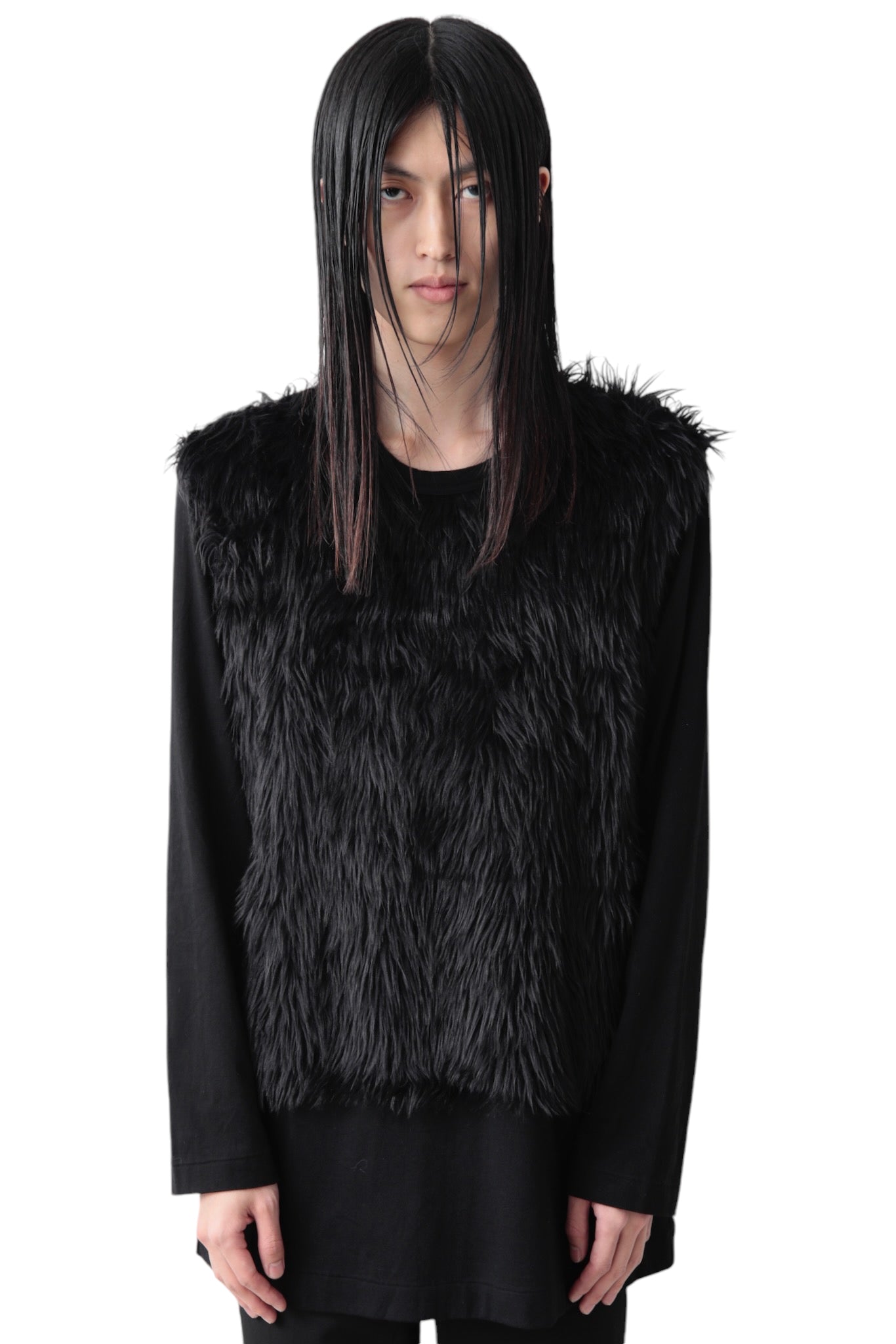 AD2023 COMME DES GARCONS HOMME PLUS SWITCHING FUR LONG SLEEVE T-SHIRT