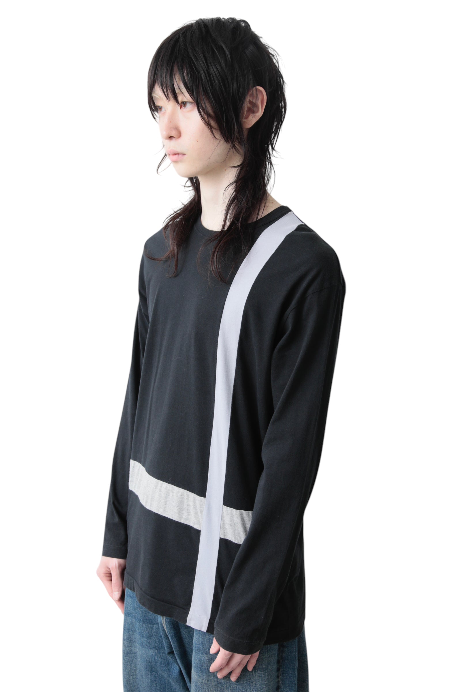 Y'S FOR MEN SWITCHING CROSS LONG SLEEVE T-SHIRT