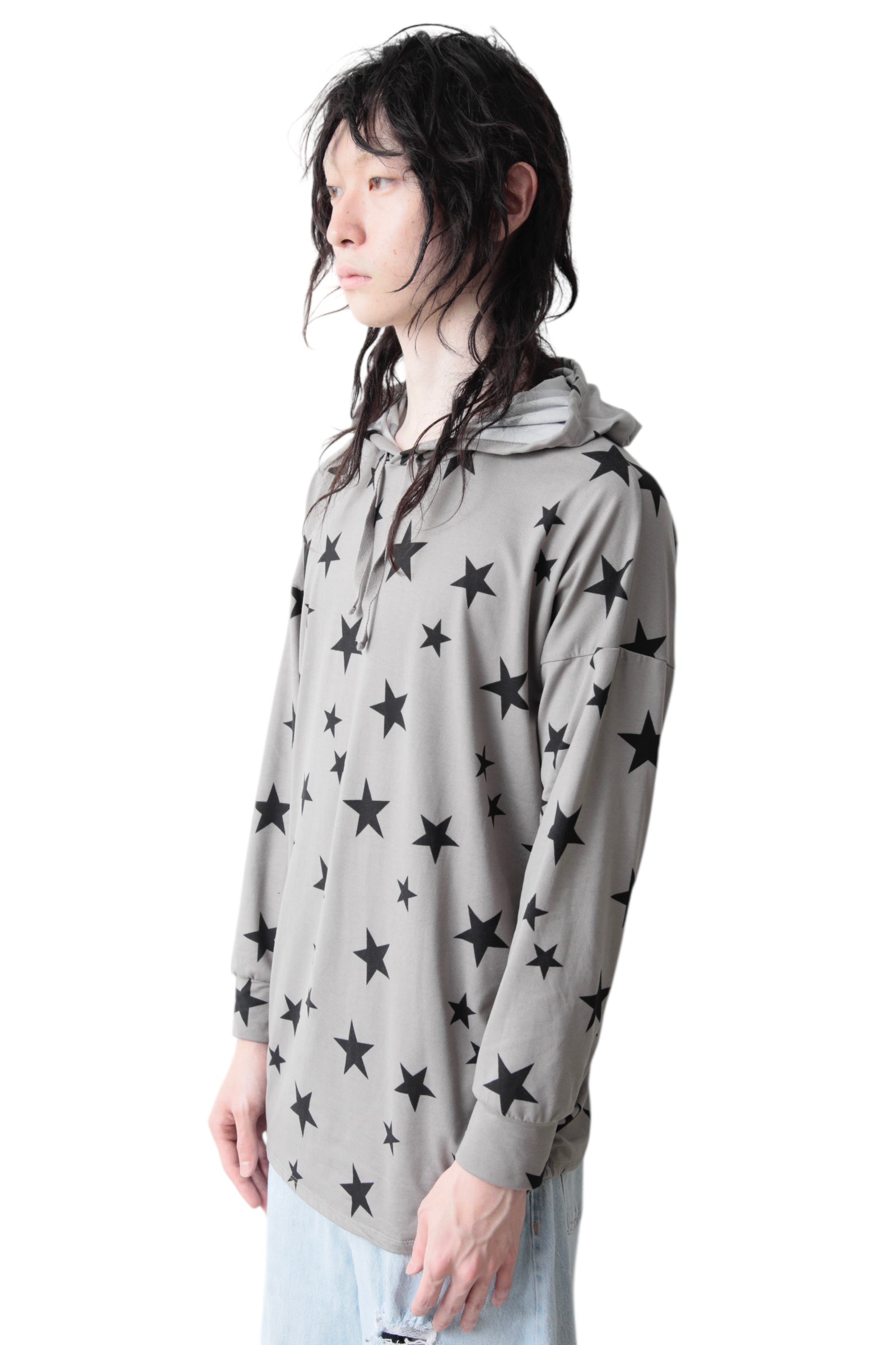 SIDE GATHER STAR HOODIE