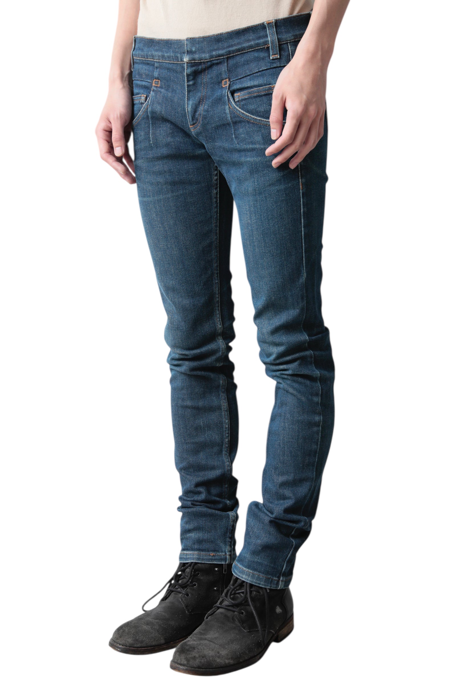 MIU MIU INDIGO SLIM DENIM PANTS