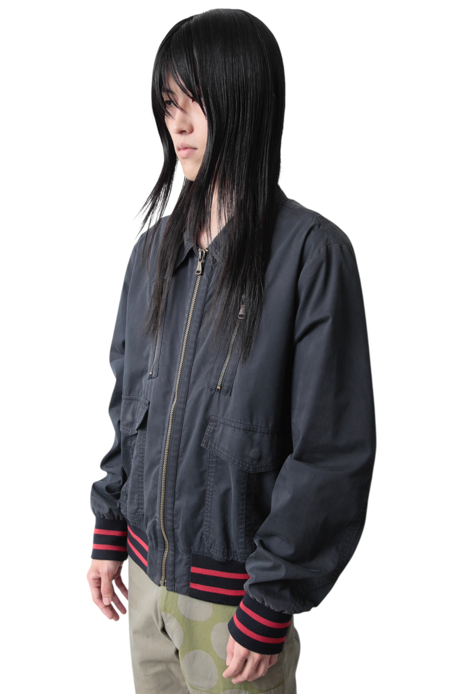 GIANFRANCO FERRE OVERSIZED ZIP UP BLOUSON
