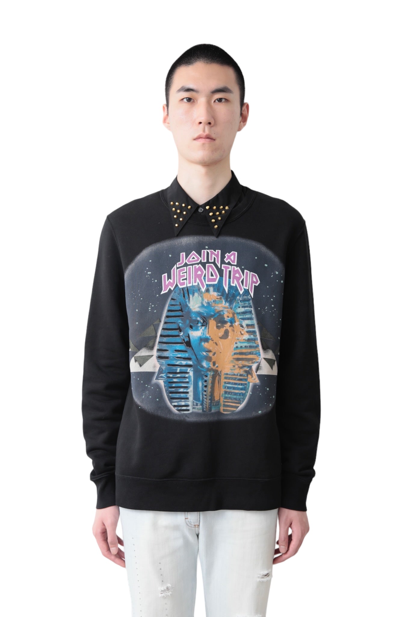 BALENCIAGA GRAPHIC PRINT SWEAT TOP