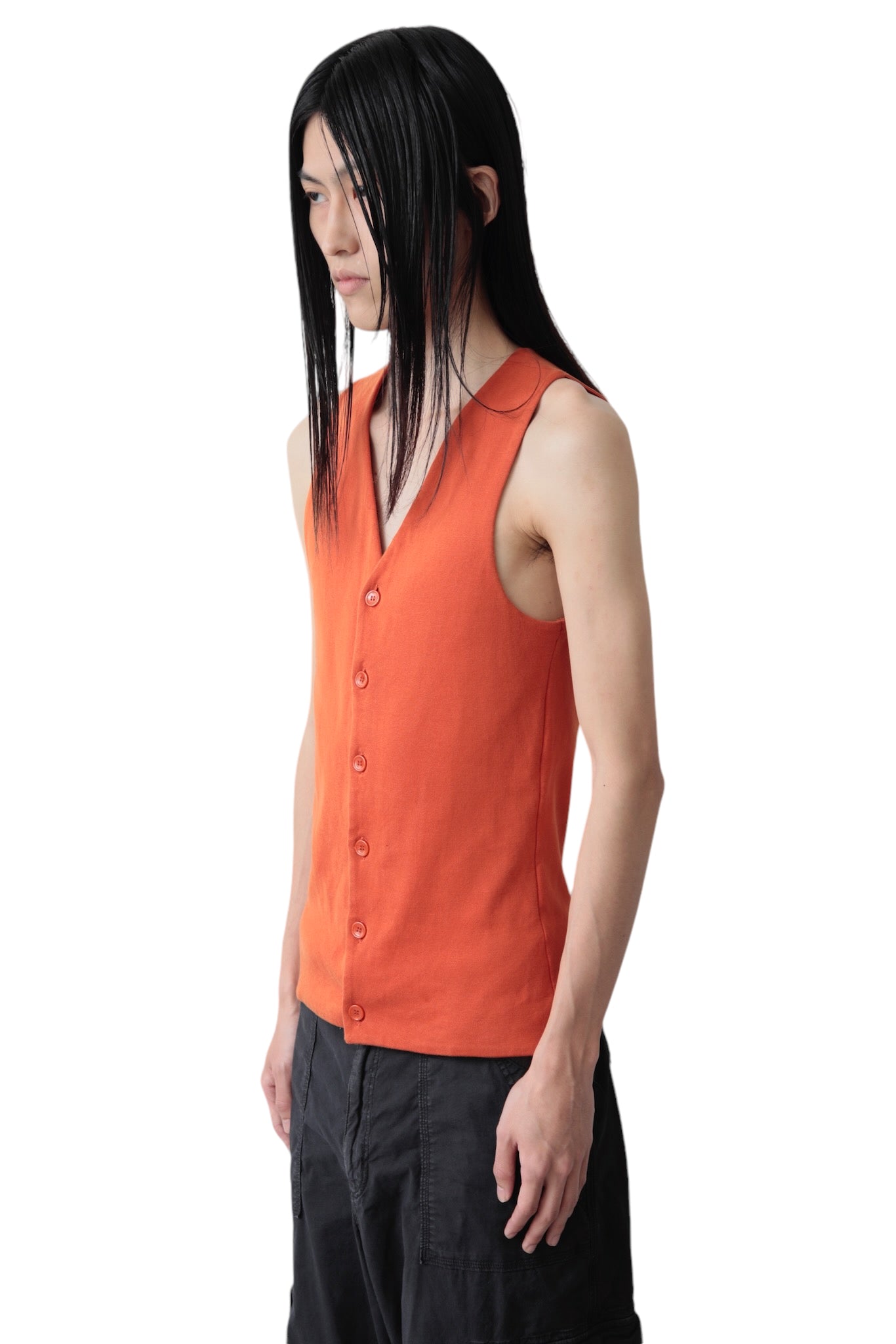 RAF SIMONS BUTTON UP COTTON VEST