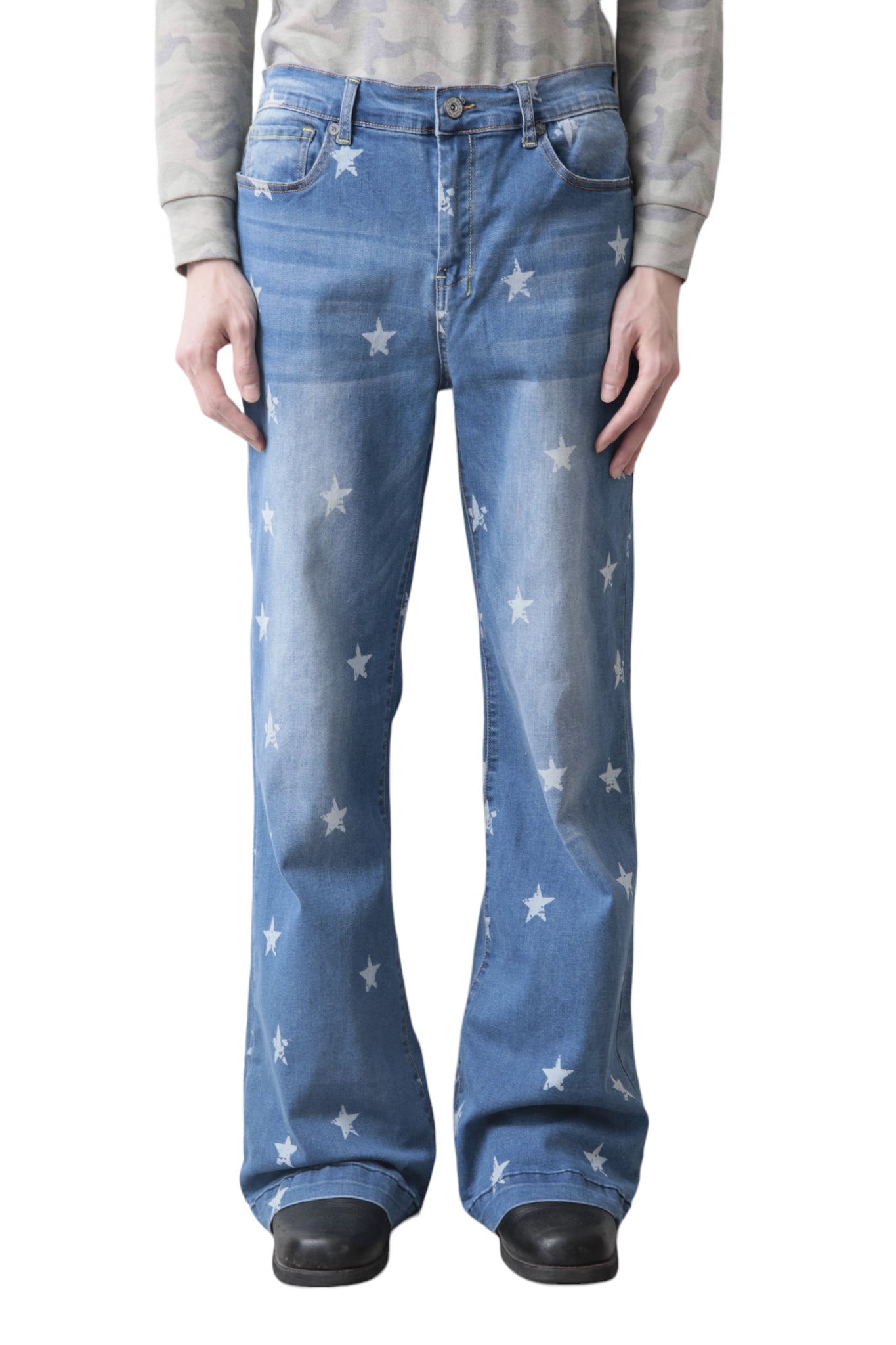 STAR FLARE DENIM PANTS