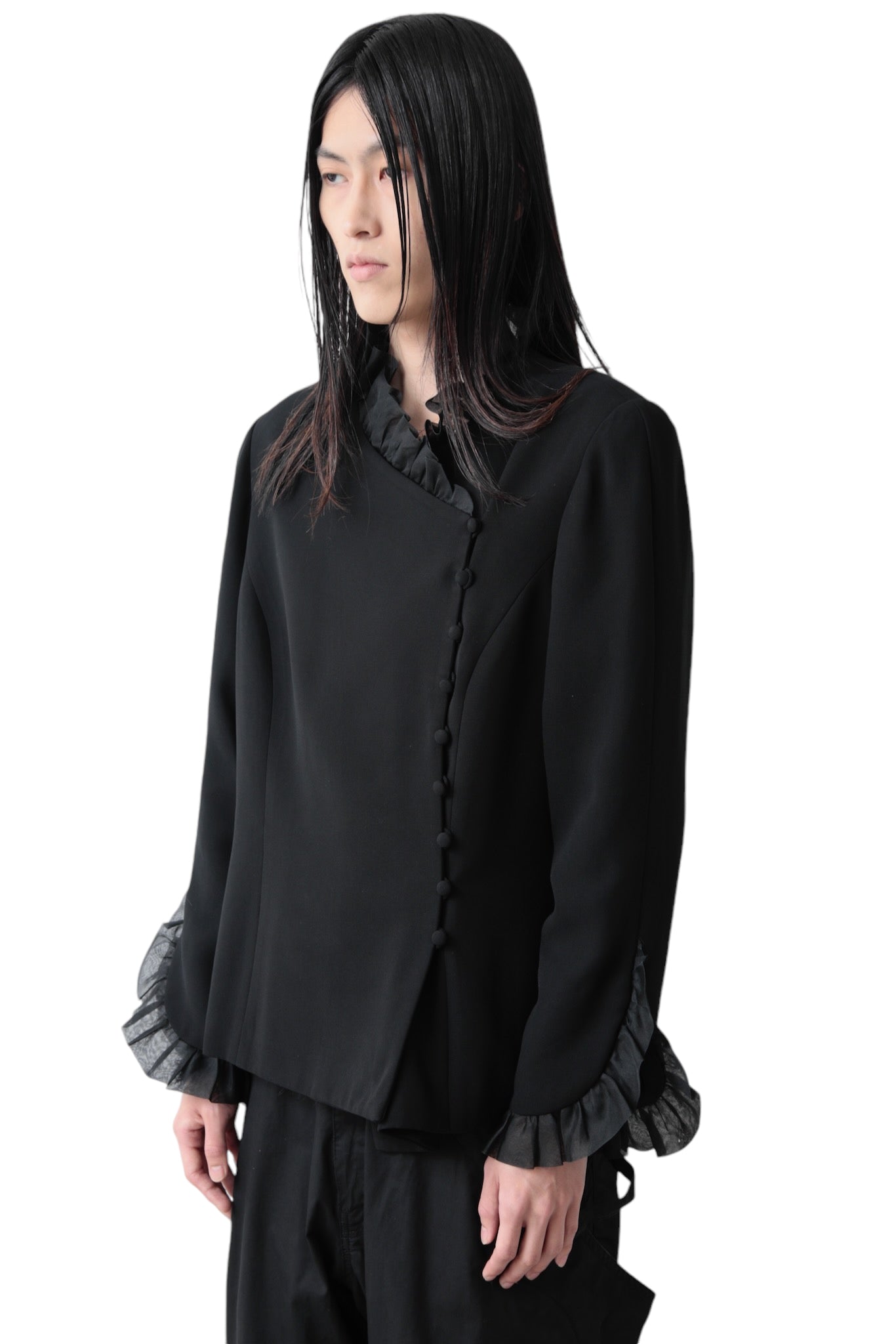 ASYMMETRY FRILL JACKET