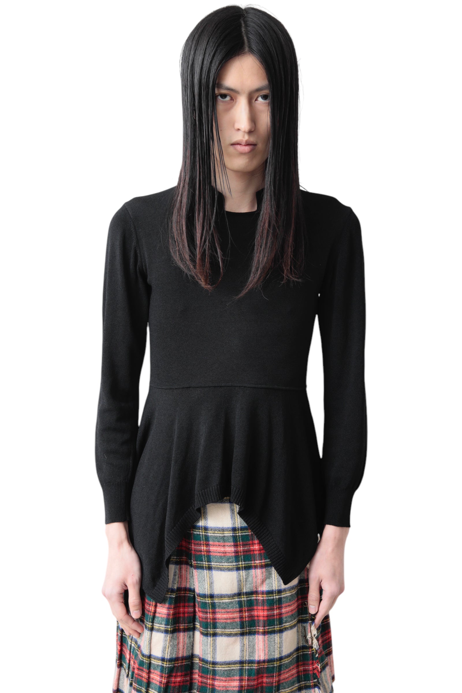 JEAN PAUL GAULTIER FEMME PEPLUM TIGHT SWEATER