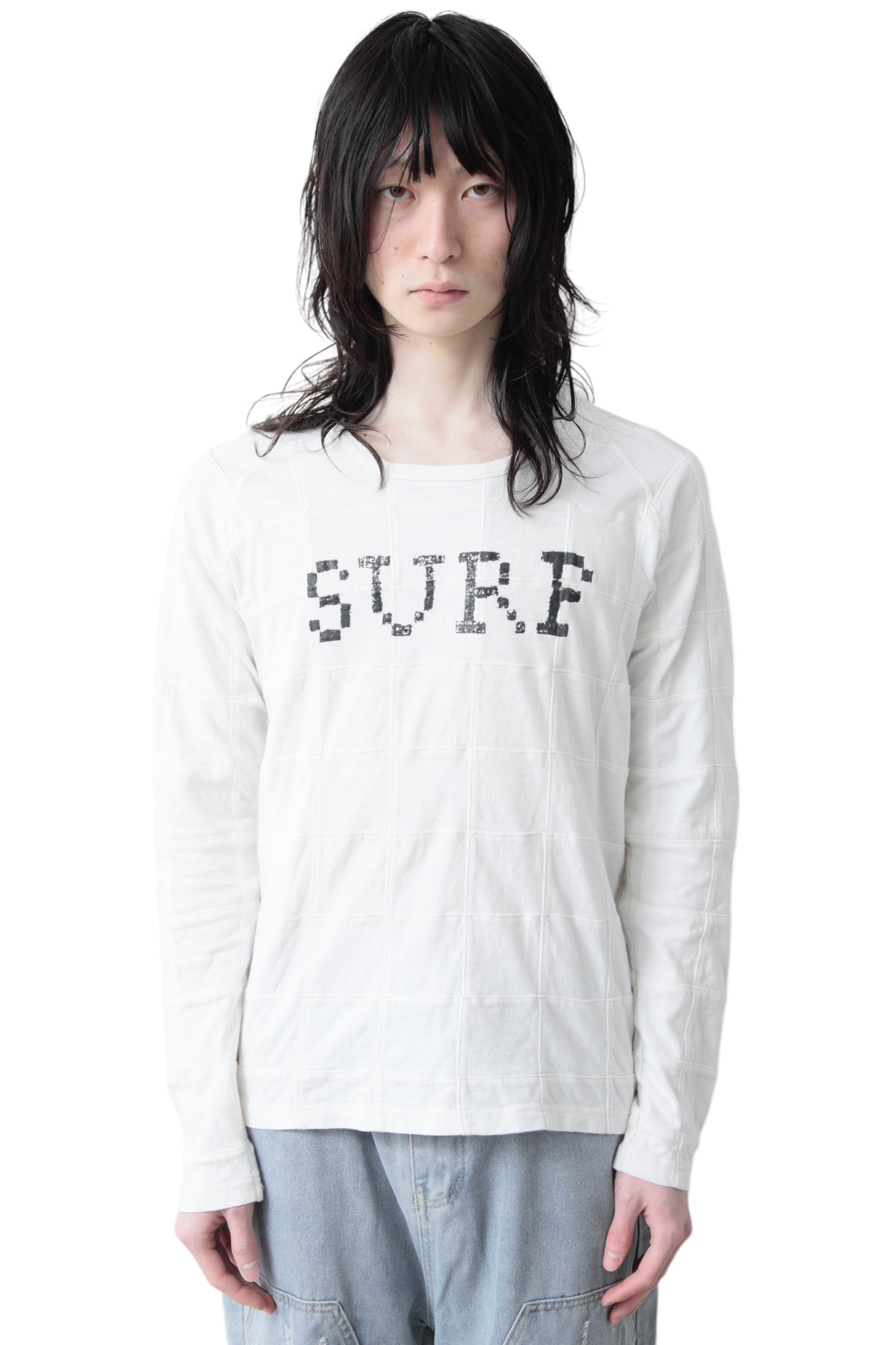 KAPITAL "SURF" PATCHWORK LONG SLEEVE T-SHIRT