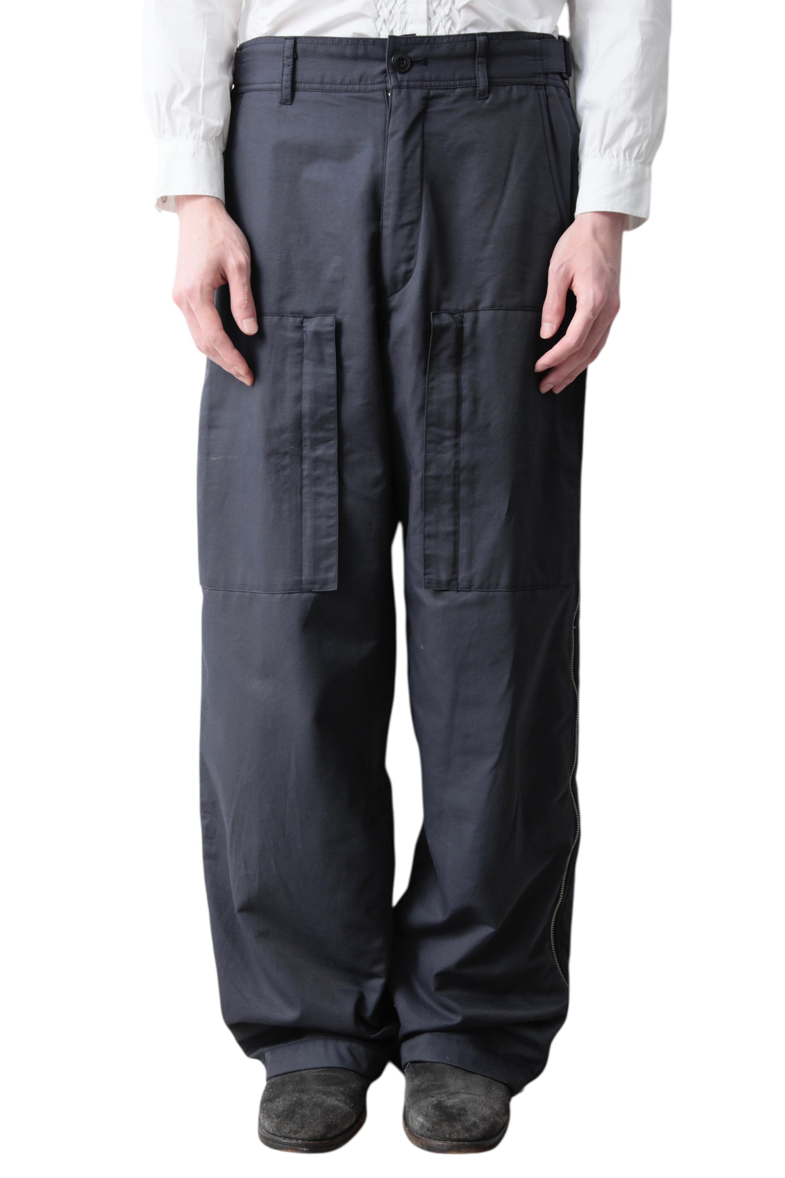 FICCE SIDE ZIP WIDE WORK PANTS