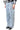 SIDE STUDDED WASHED WIDE DENIM PANTS