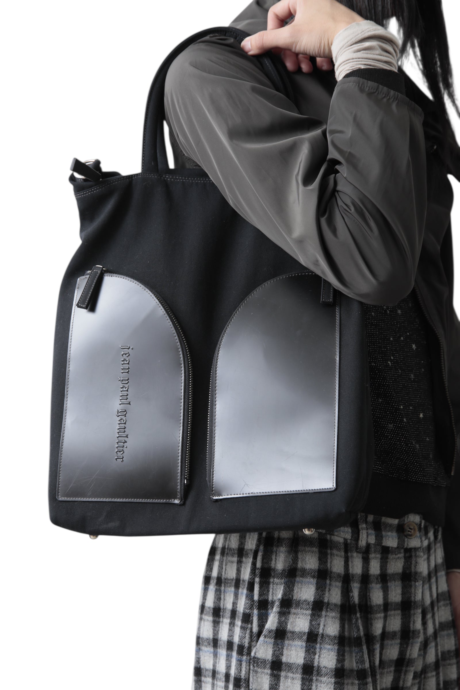 JEAN PAUL GAULTIER LEATHER POCKETS TOTE BAG
