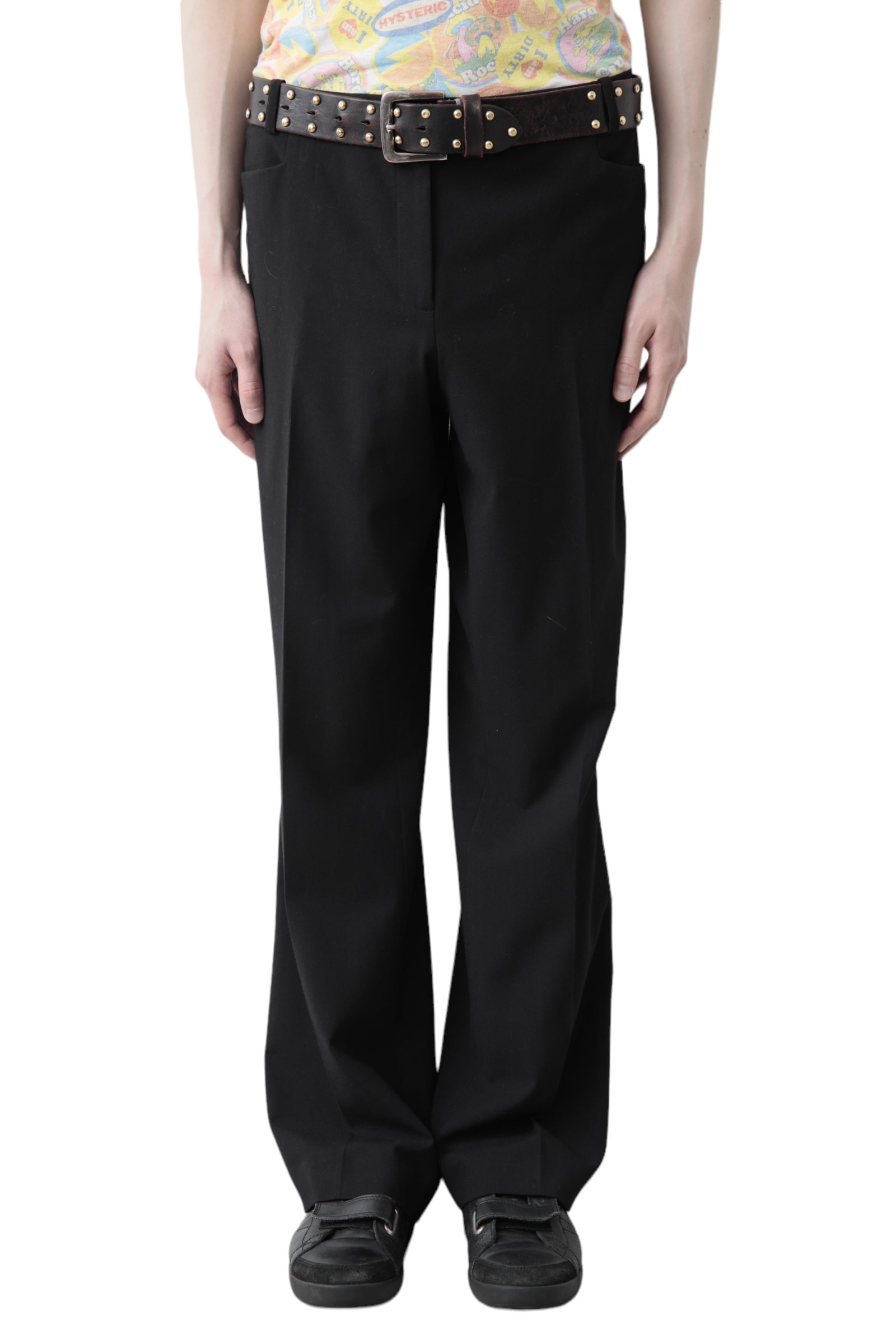 BLACK FLARE SLACKS