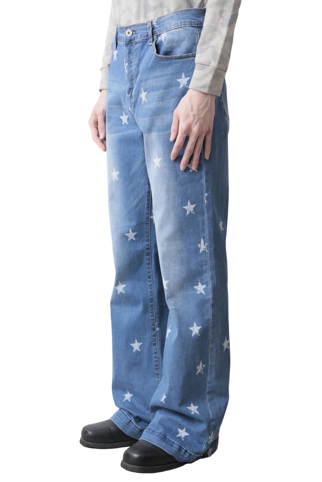 STAR FLARE DENIM PANTS