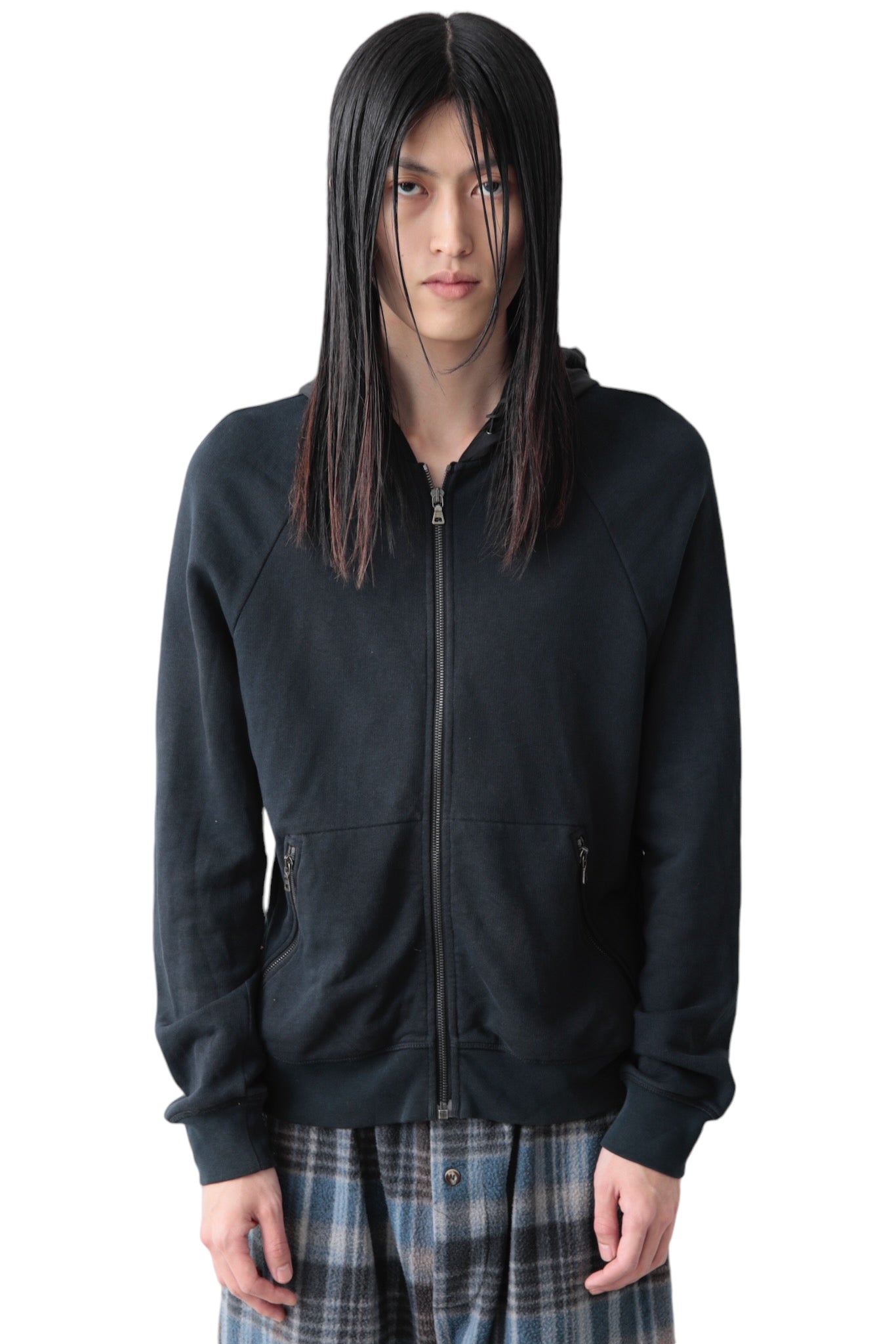 PRADA SPORT SWITCHING ZIP UP HOODIE