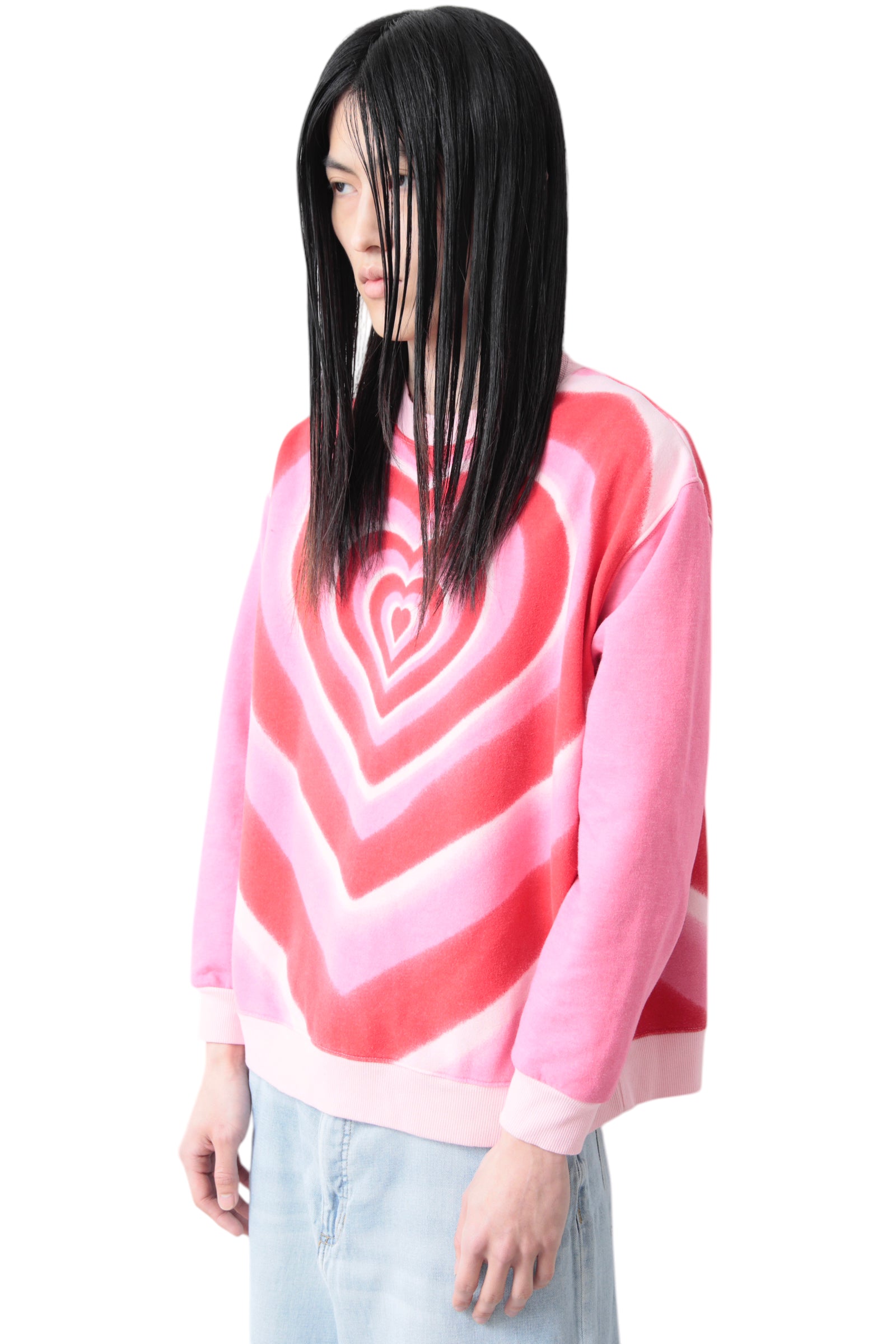 HEART GRAPHIC SWEAT TOP