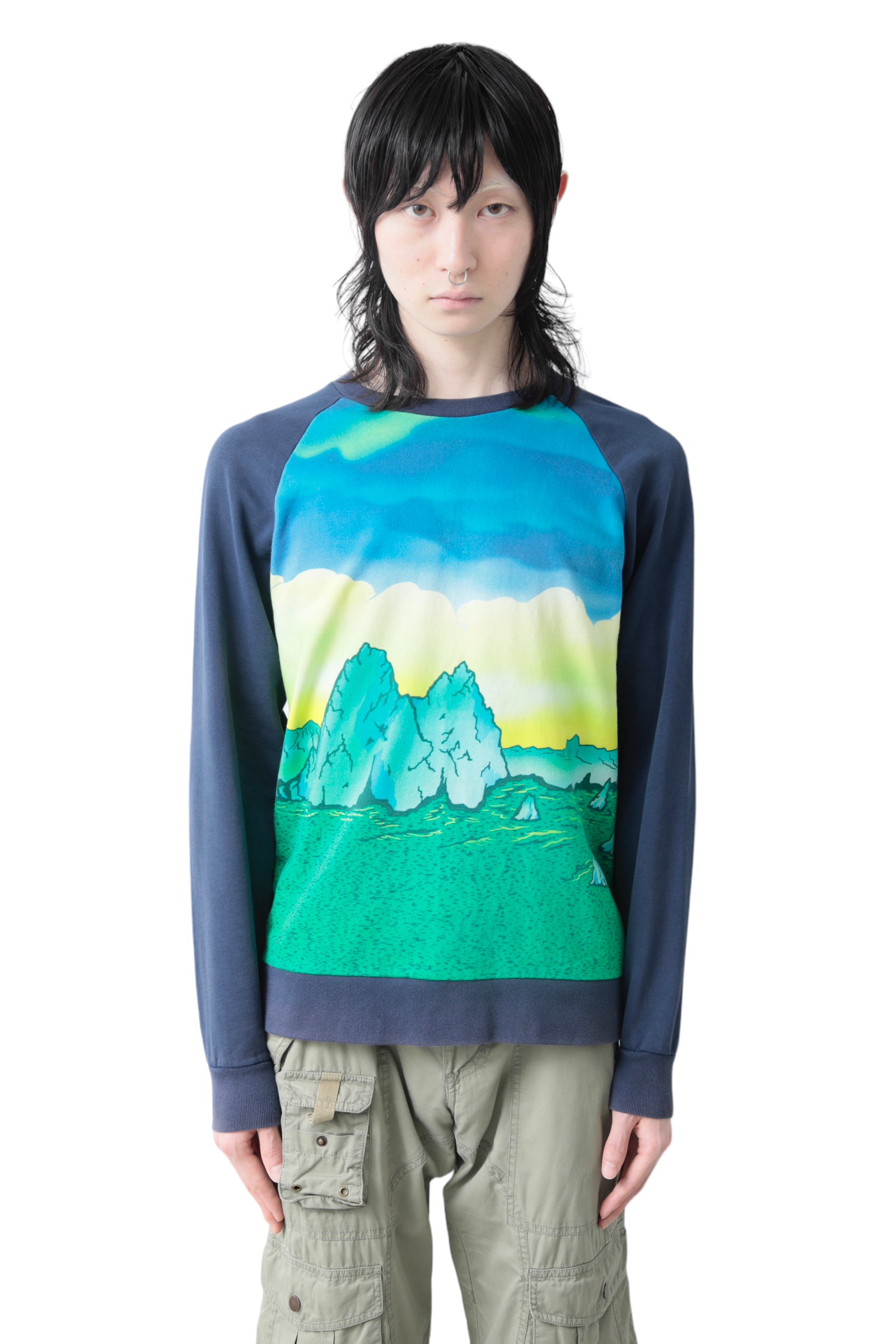 MARC JACOBS MOUNTAIN PRINTED CREWNECK SWEAT TOP