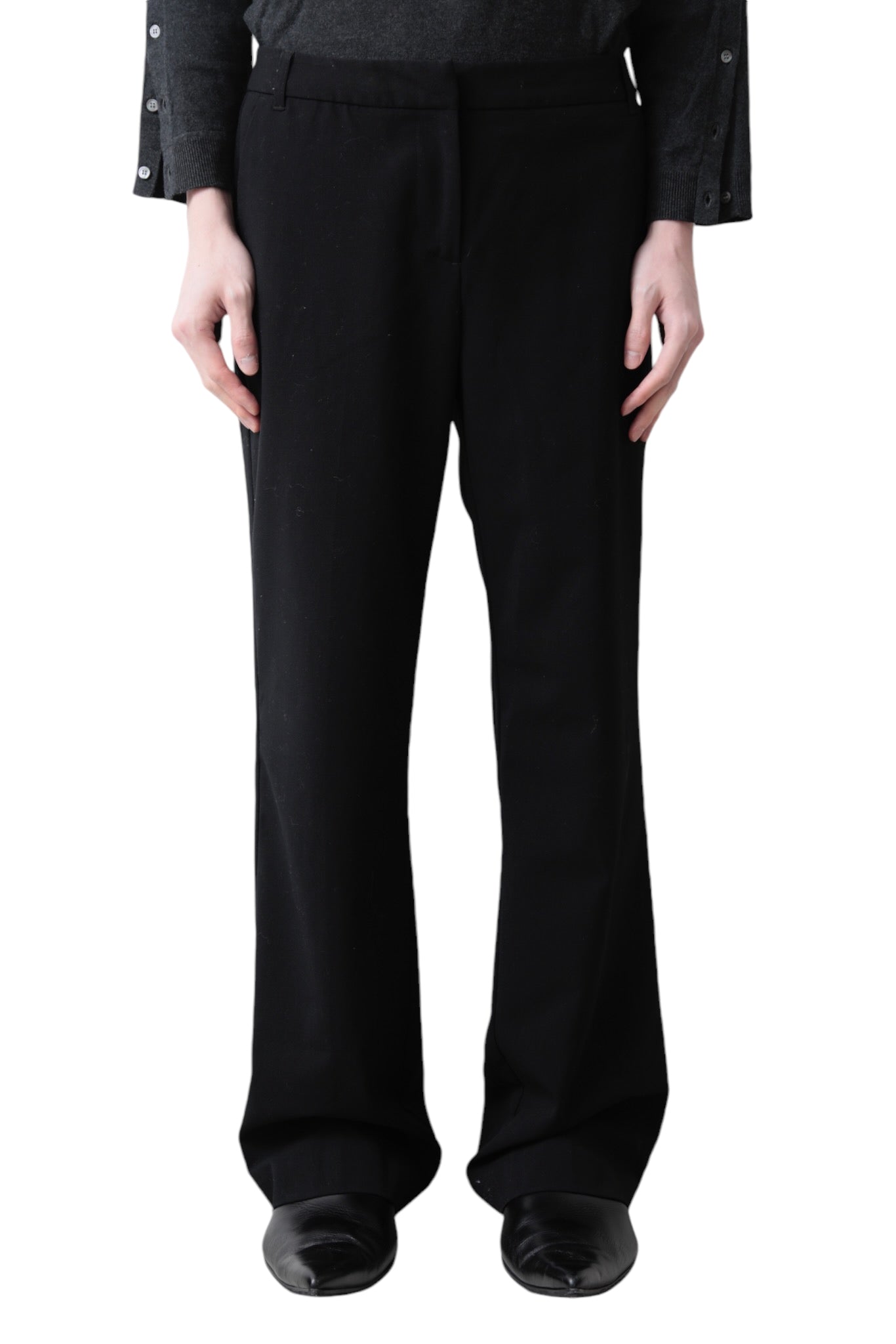 BLACK FLARE SLACKS