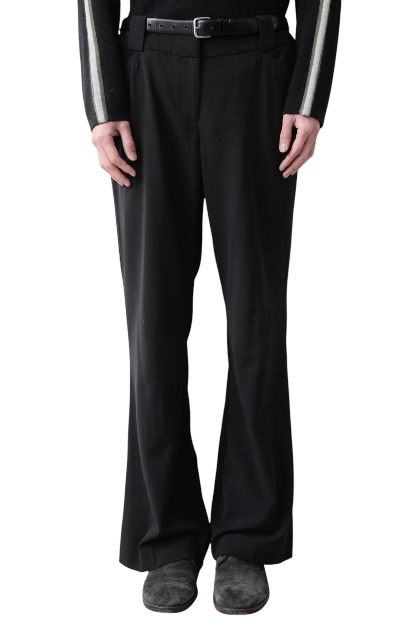 BLACK FLARE SLACKS