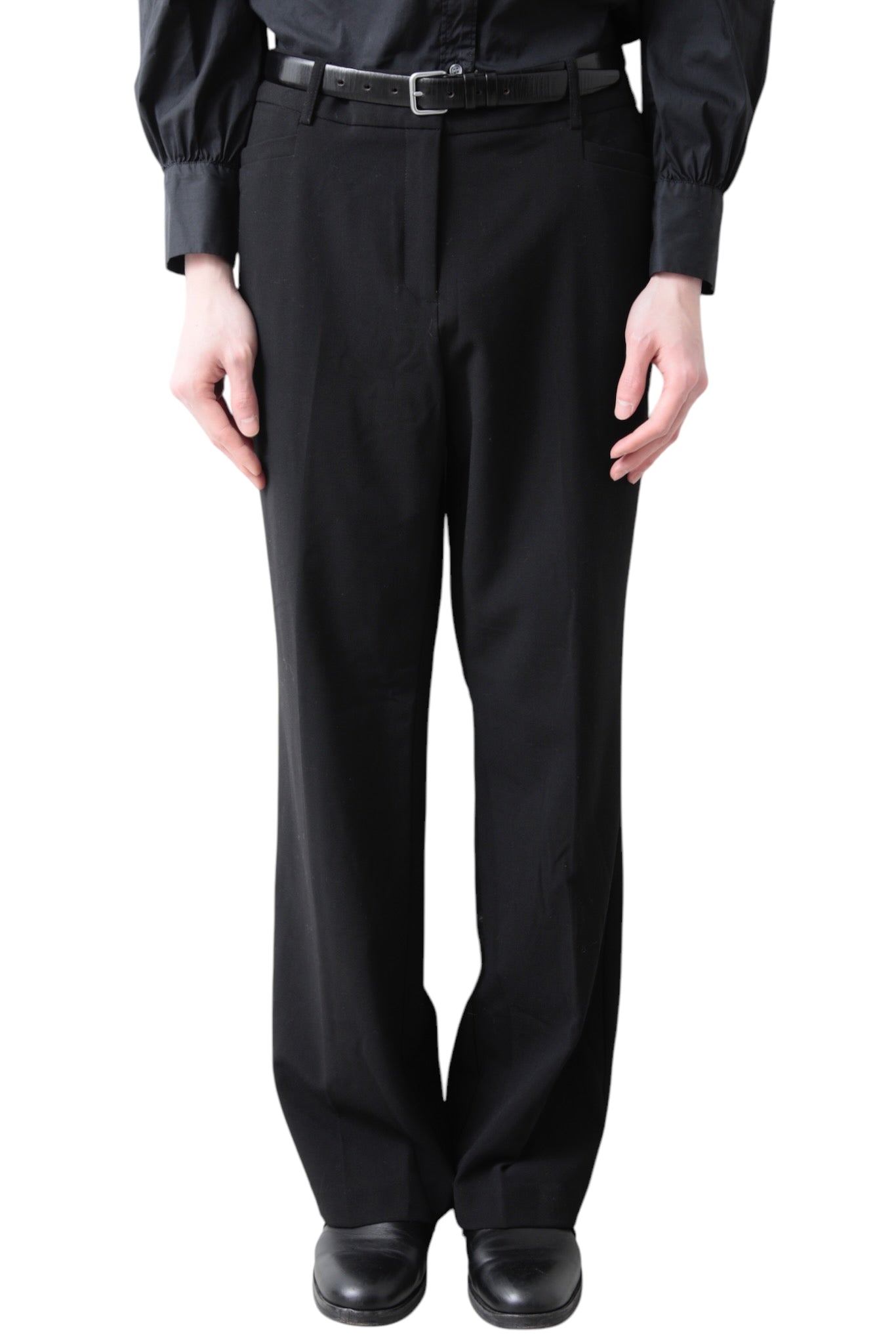 BLACK FLARE SLACKS