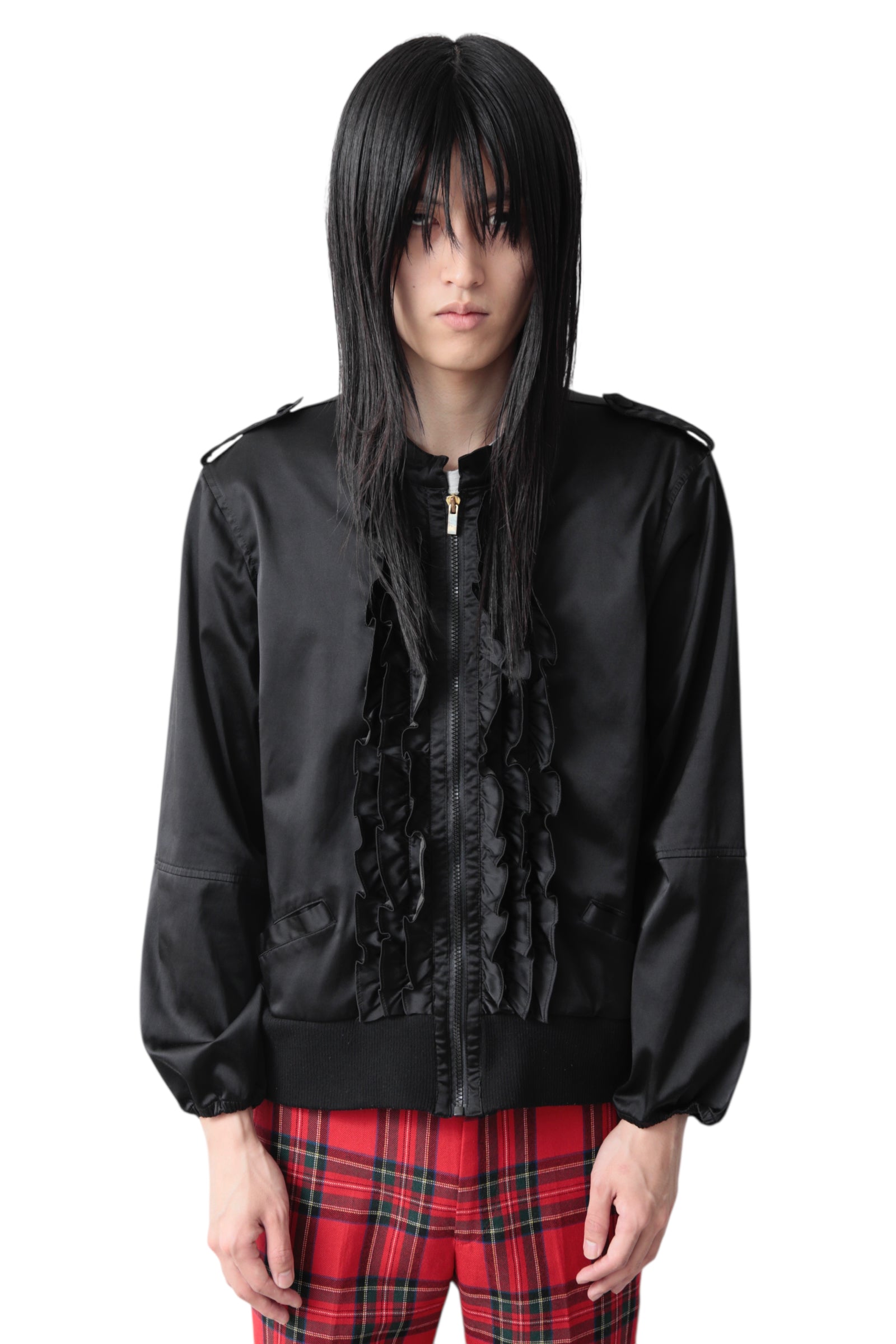 FRILL ZIP UP BLOUSON