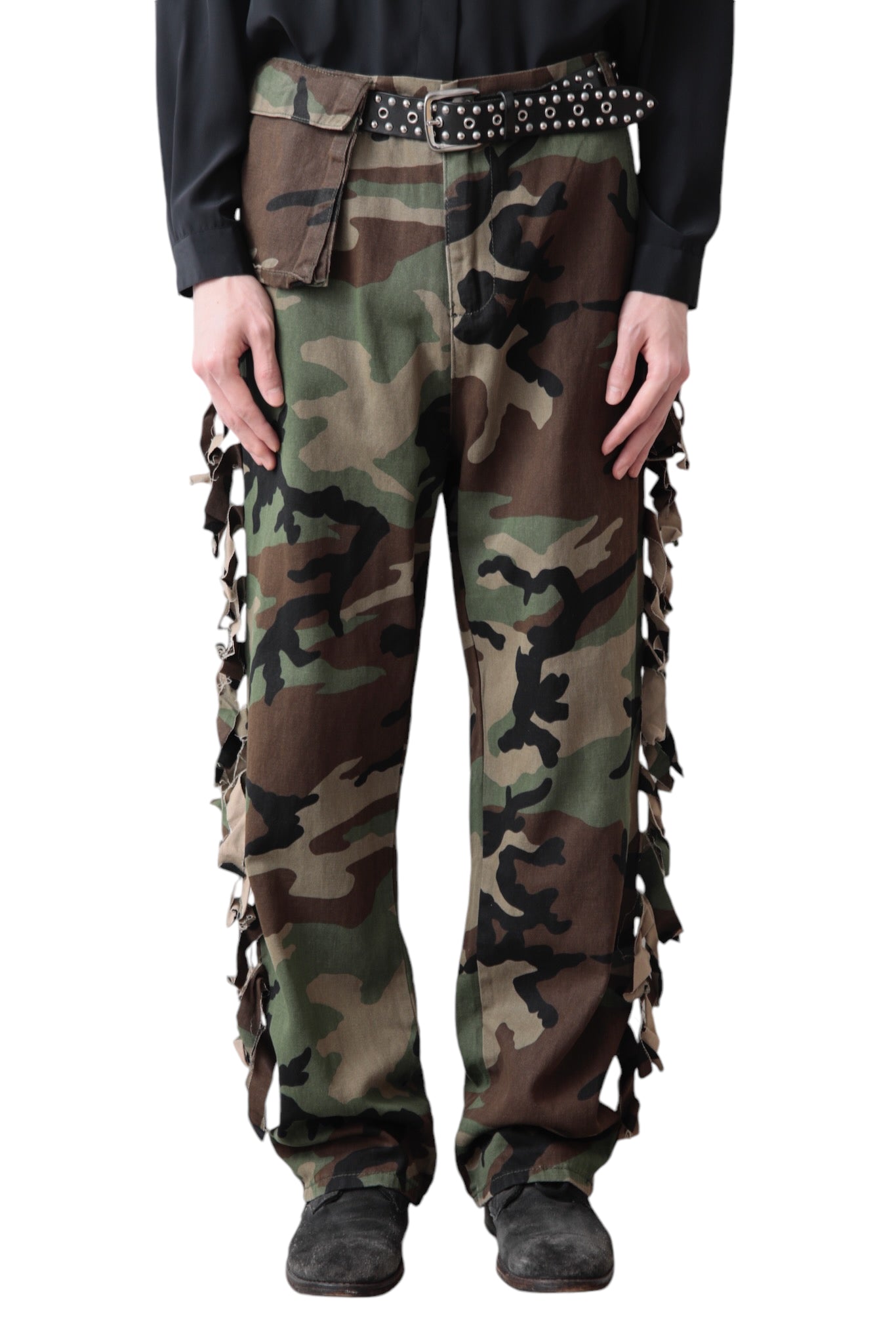 CAMO FRINGE PANTS