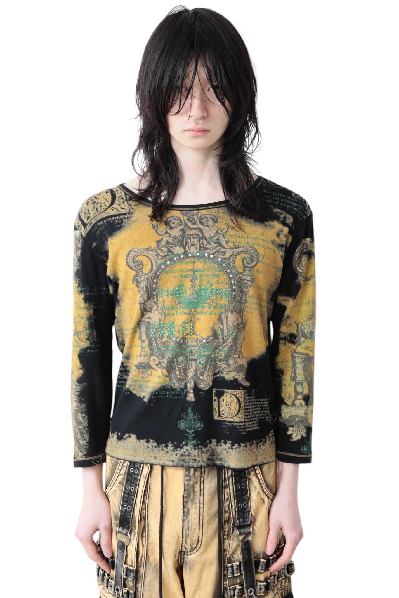 ETHNIC PRINTED LONG SLEEVE T-SHIRT