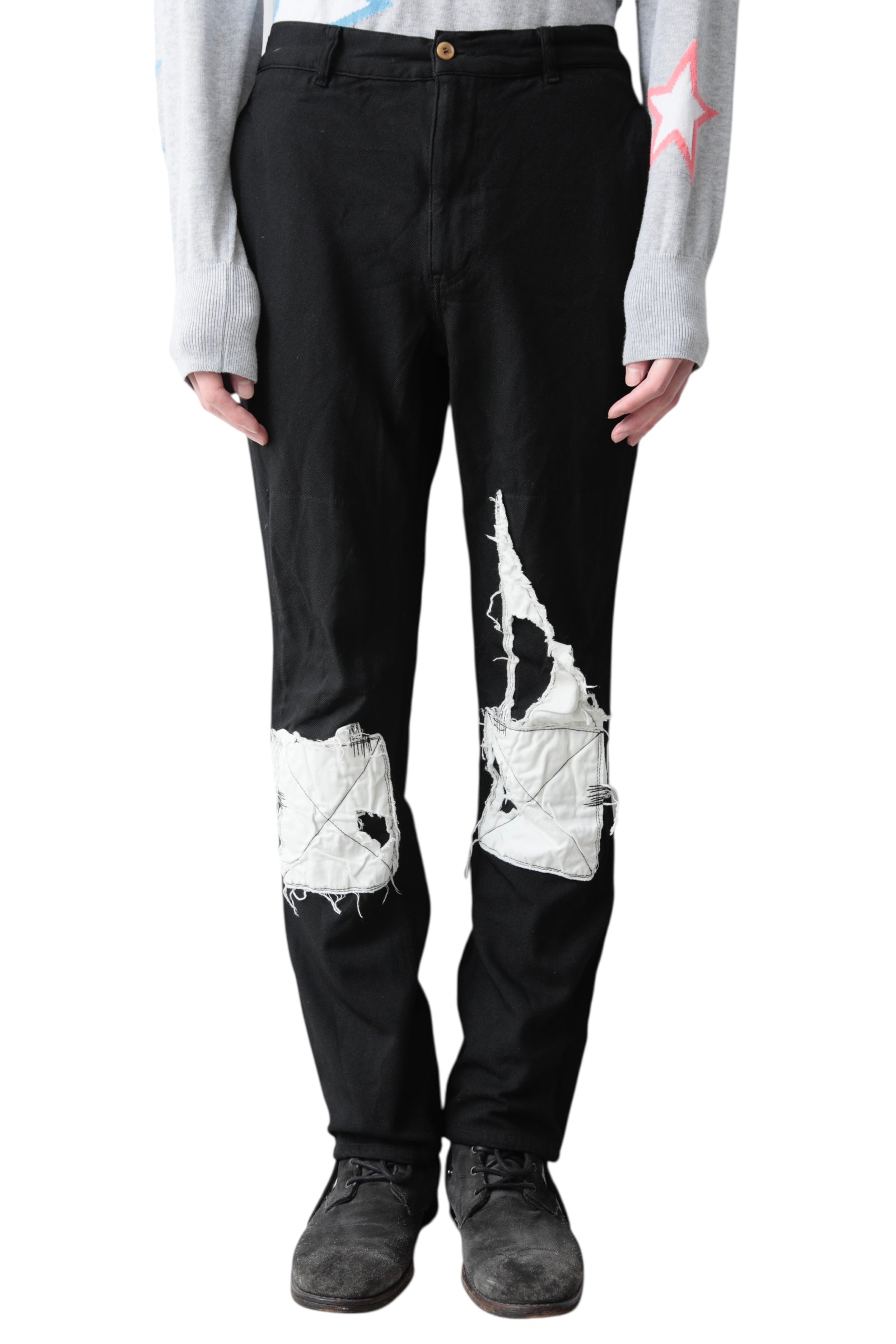 AD2004 COMME DES GARCONS HOMME PLUS PATCHWORK FELTING PANTS