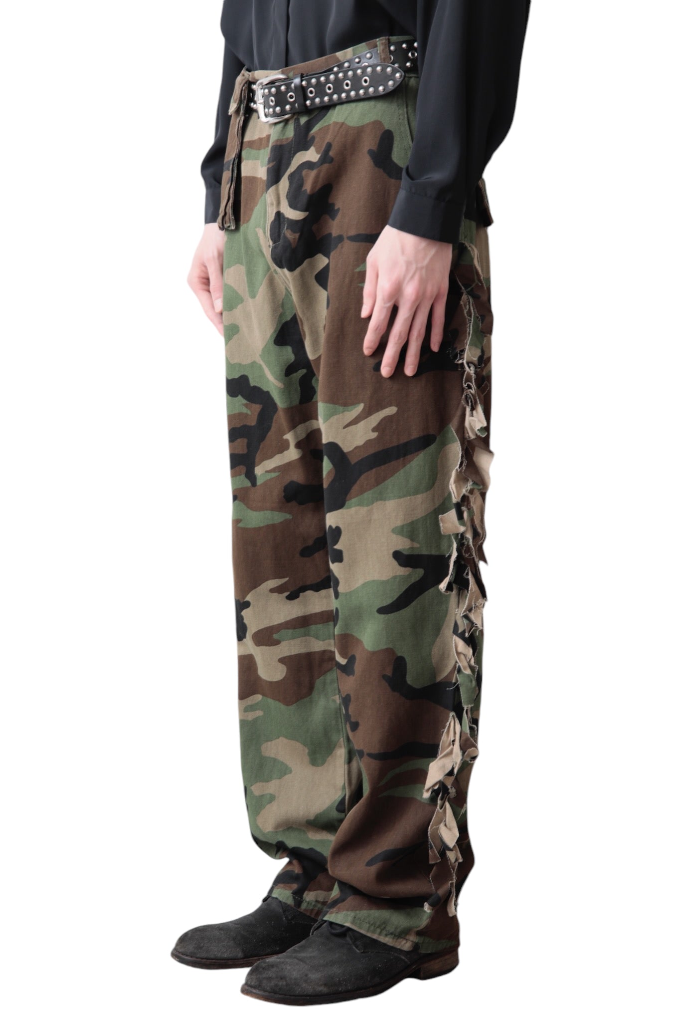 CAMO FRINGE PANTS