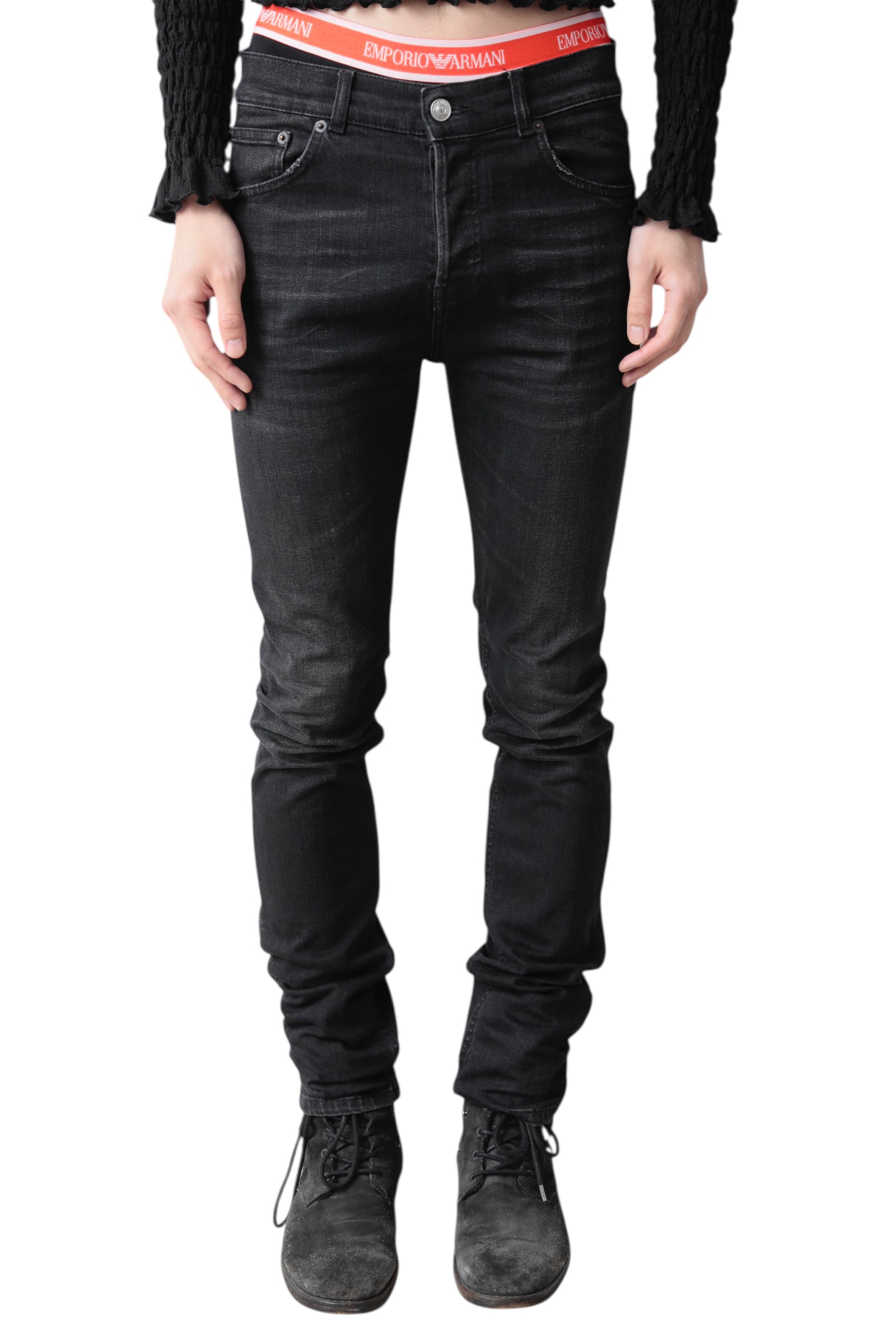 BALENCIAGA  BLACK SKINNY DENIM PANTS