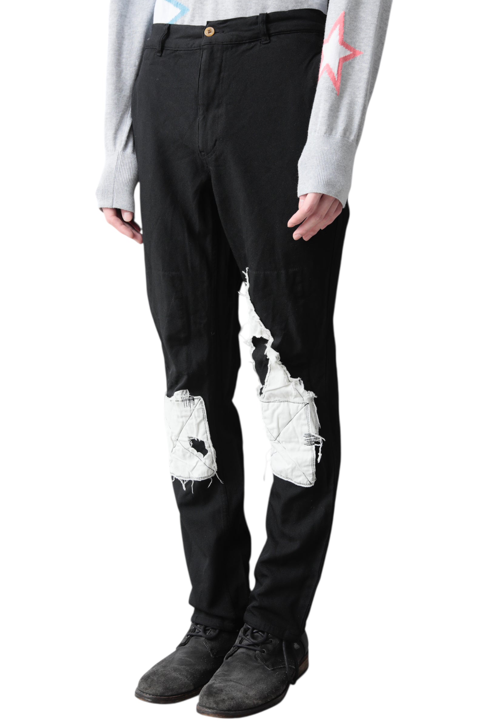 AD2004 COMME DES GARCONS HOMME PLUS PATCHWORK FELTING PANTS