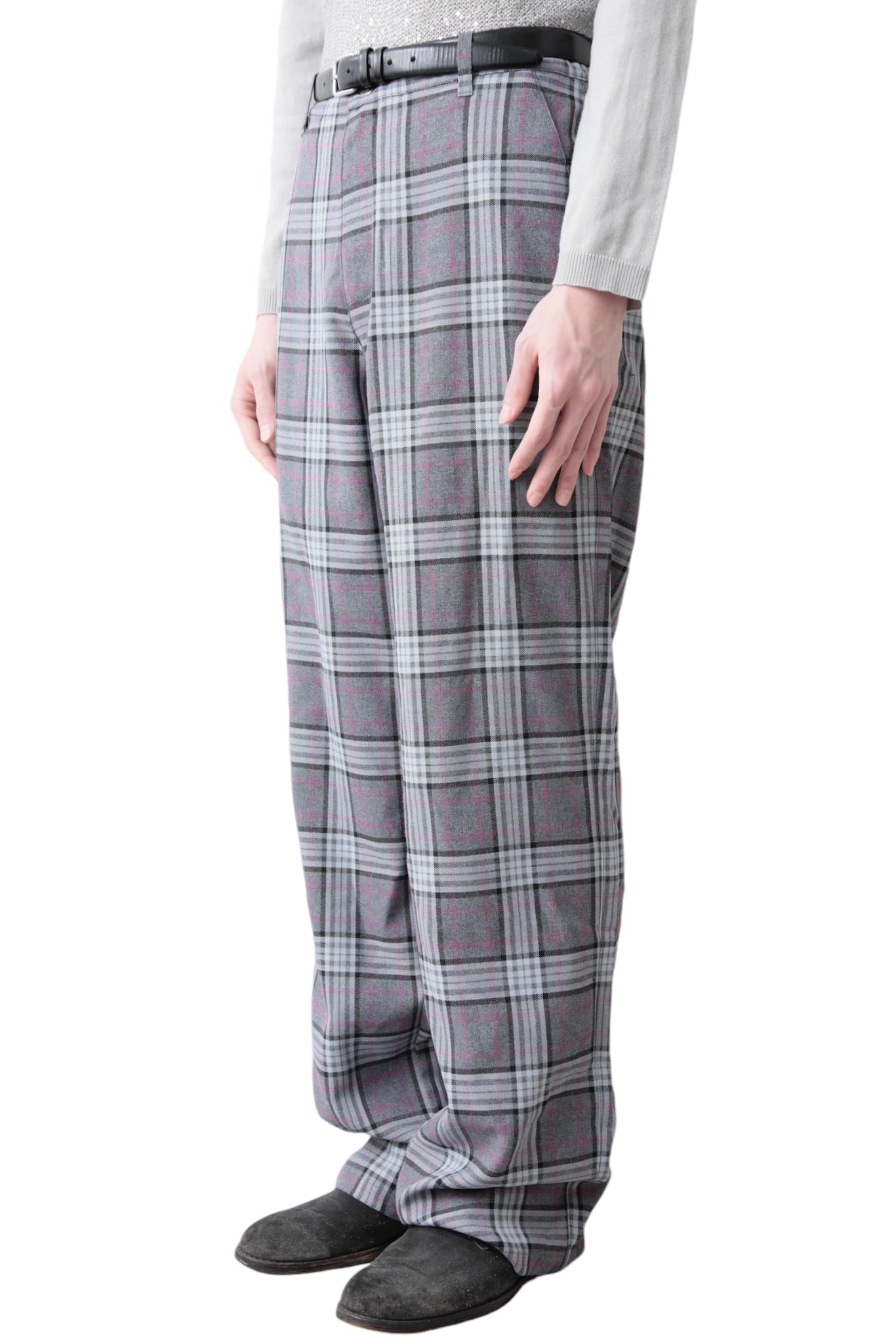 GLENCHECK BAGGY SLACKS