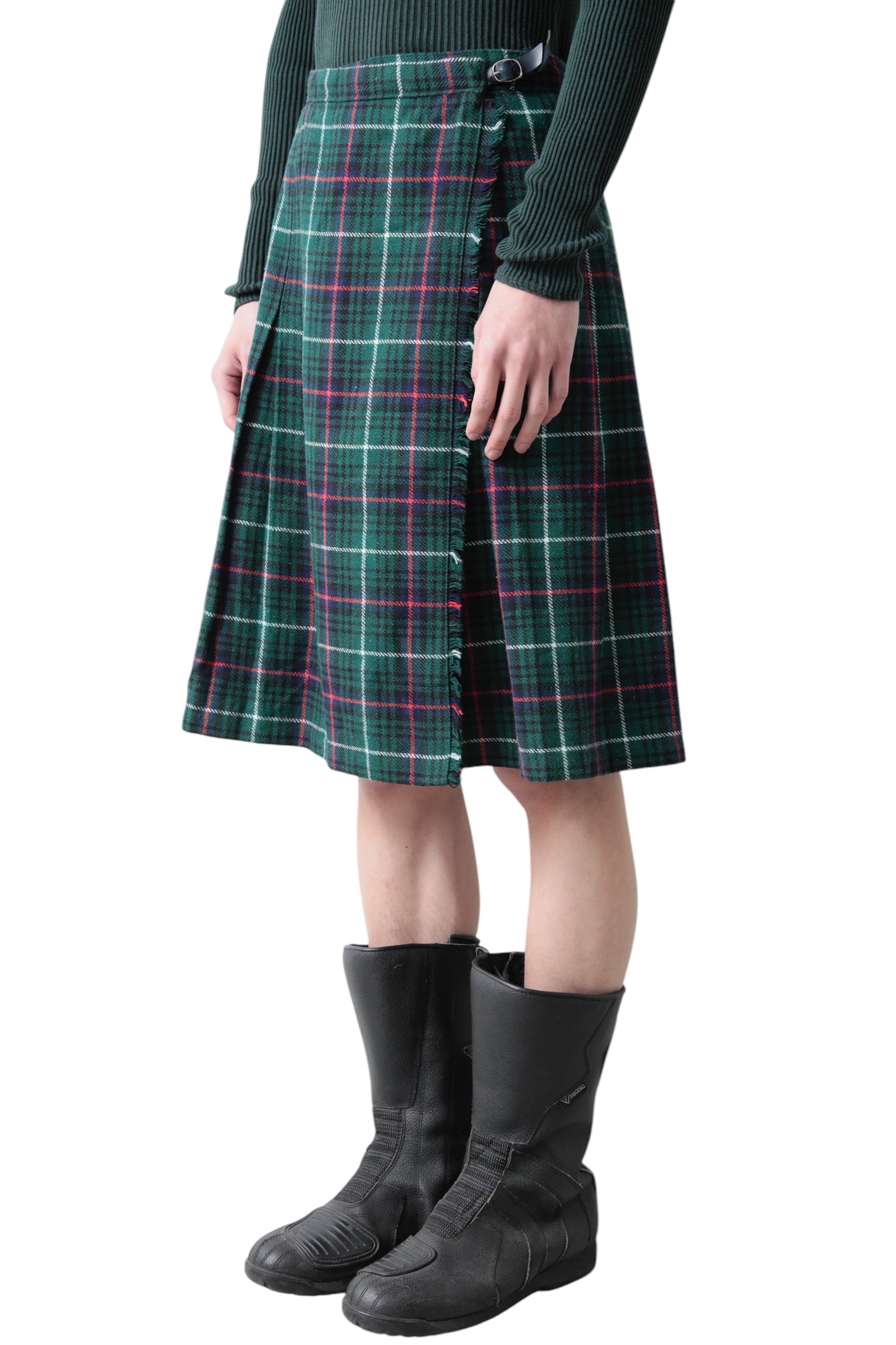 TARTAN CHECK PLEATS SKIRT